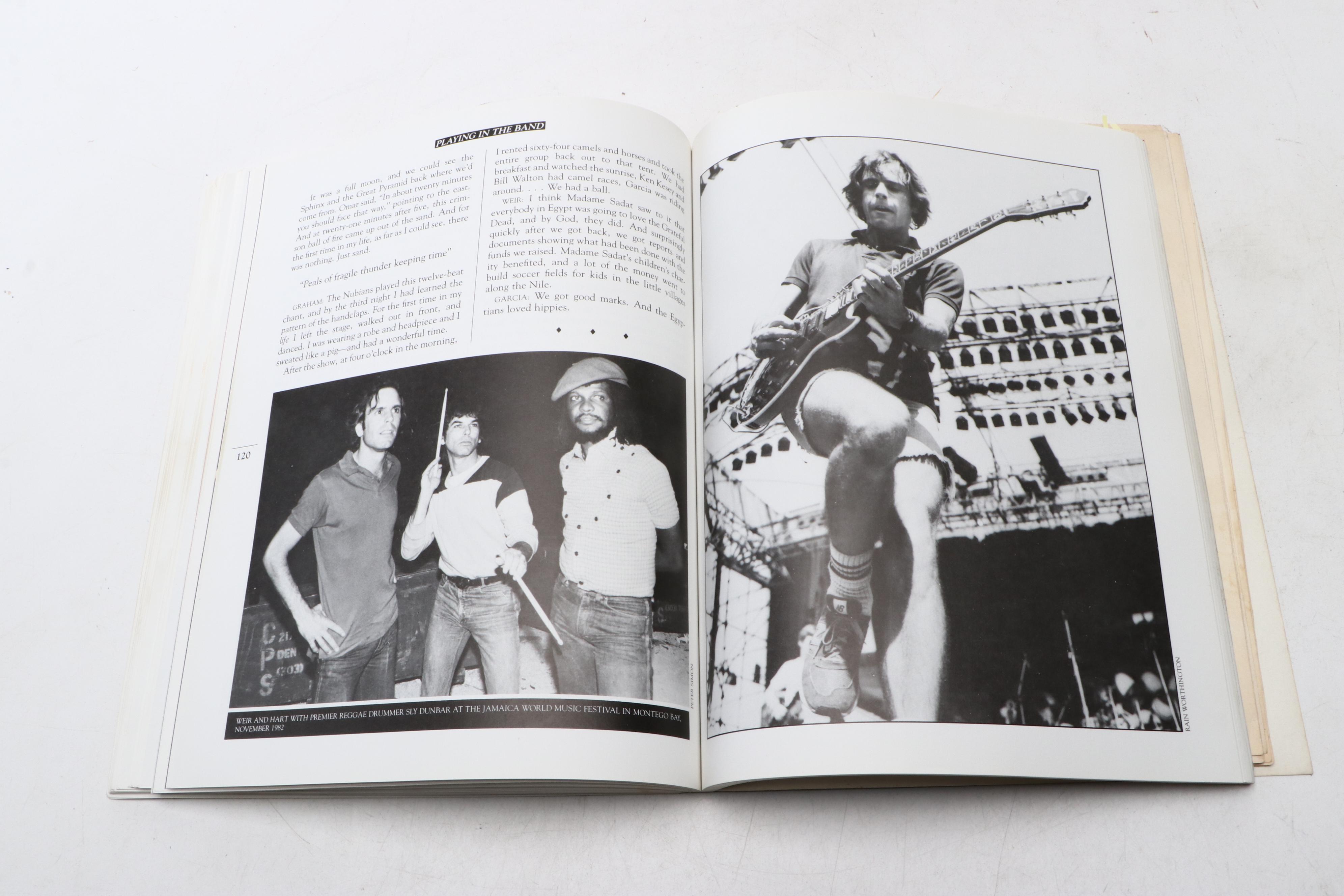 Jerry Garcia and Mickey Hart Signed First Edition "Playing in the Band," 1985