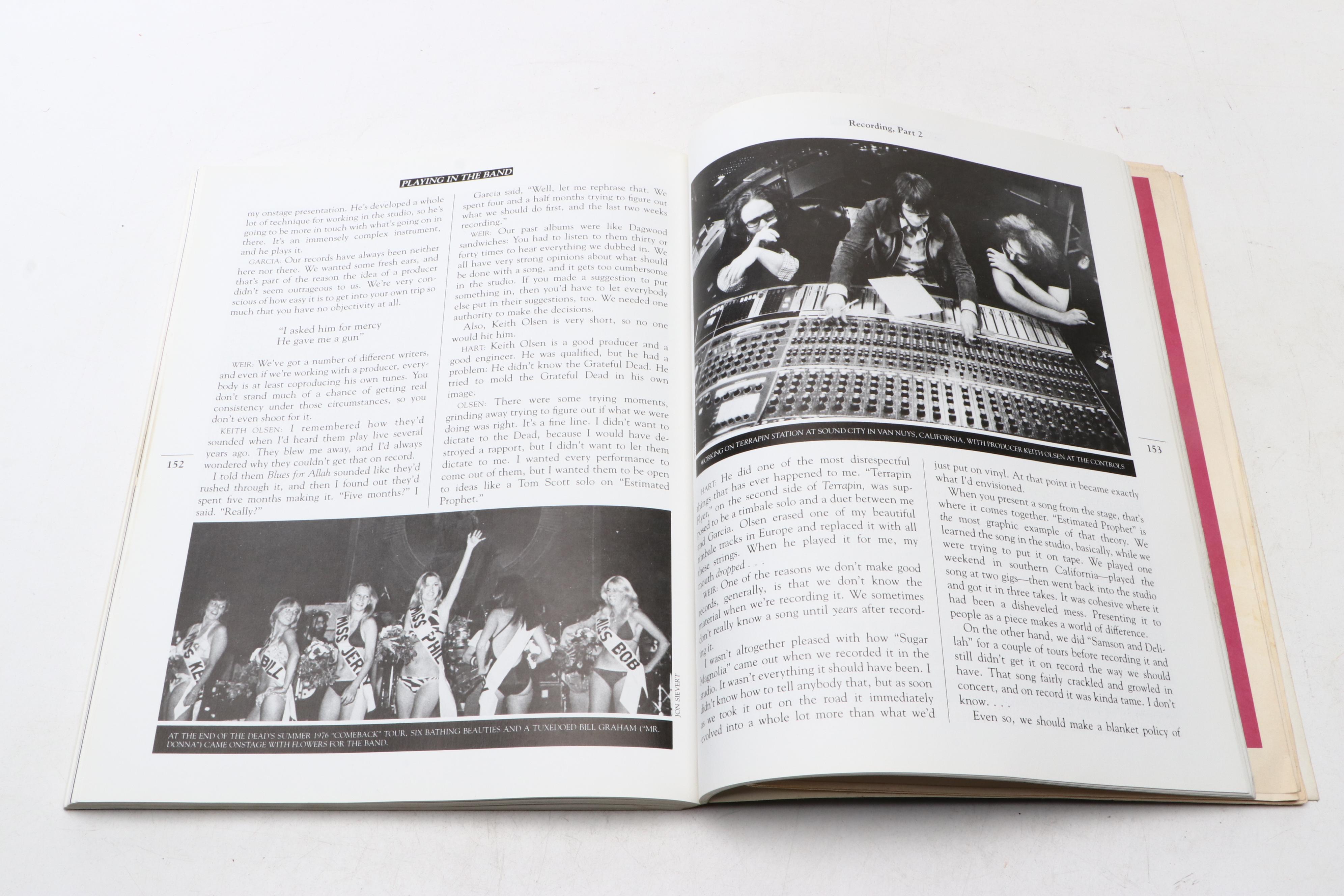 Jerry Garcia and Mickey Hart Signed First Edition "Playing in the Band," 1985