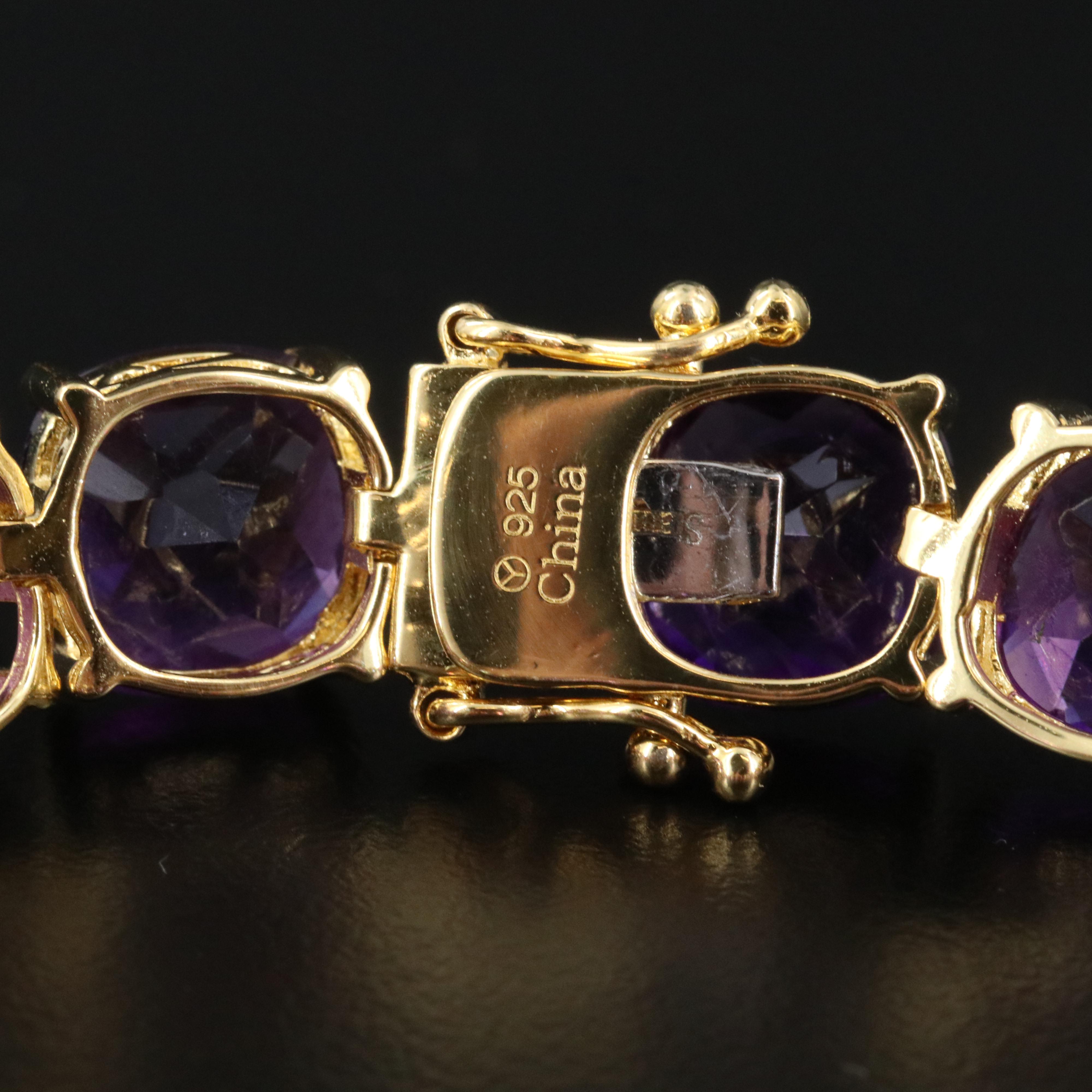 Sterling Amethyst Earrings and Bracelet