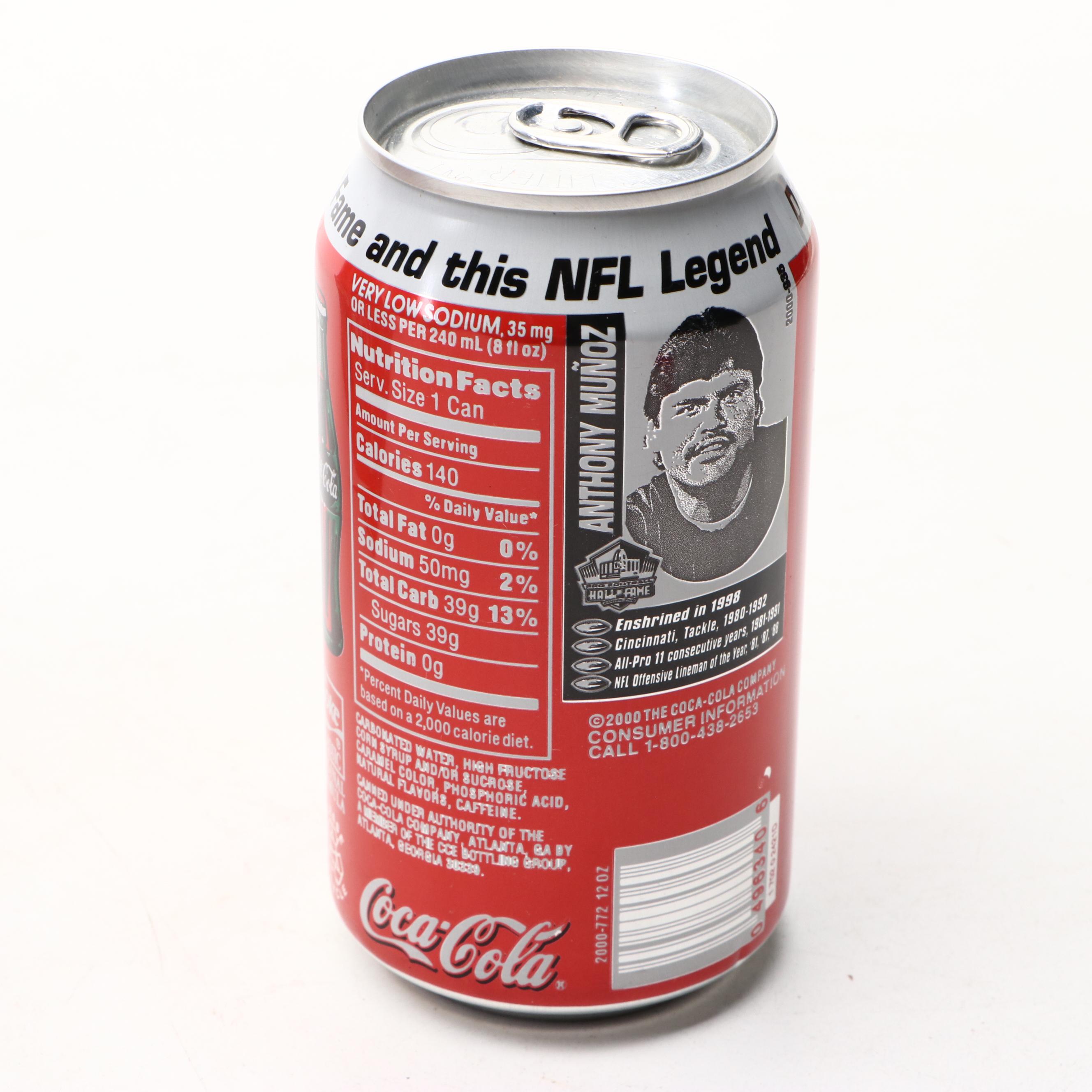 Coca-Cola NFL Bengals 30 Seasons Commemorative Bottles and Anthony Muñoz Can