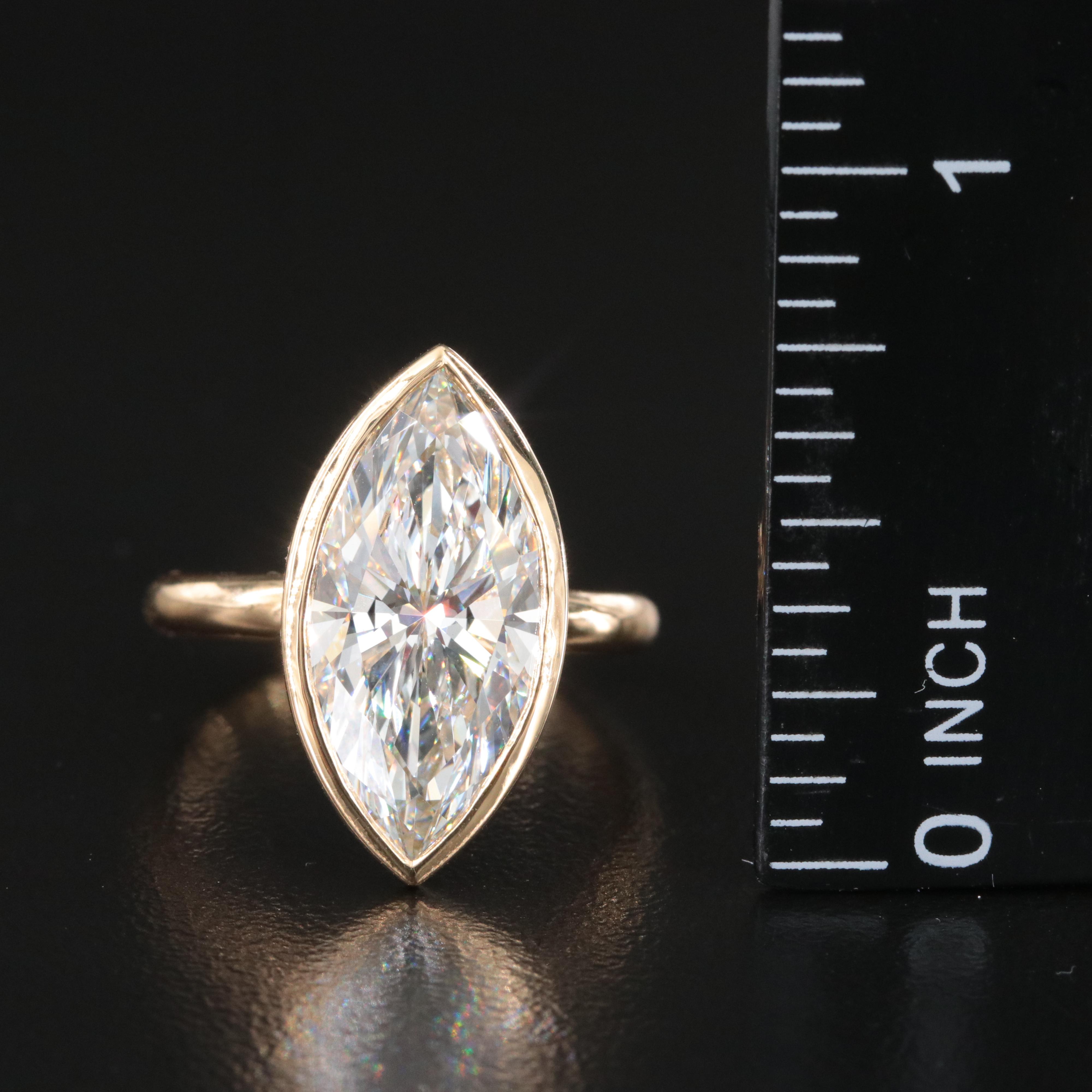 18K 4.74 CT Lab Grown Diamond Solitaire Ring with IGI Report