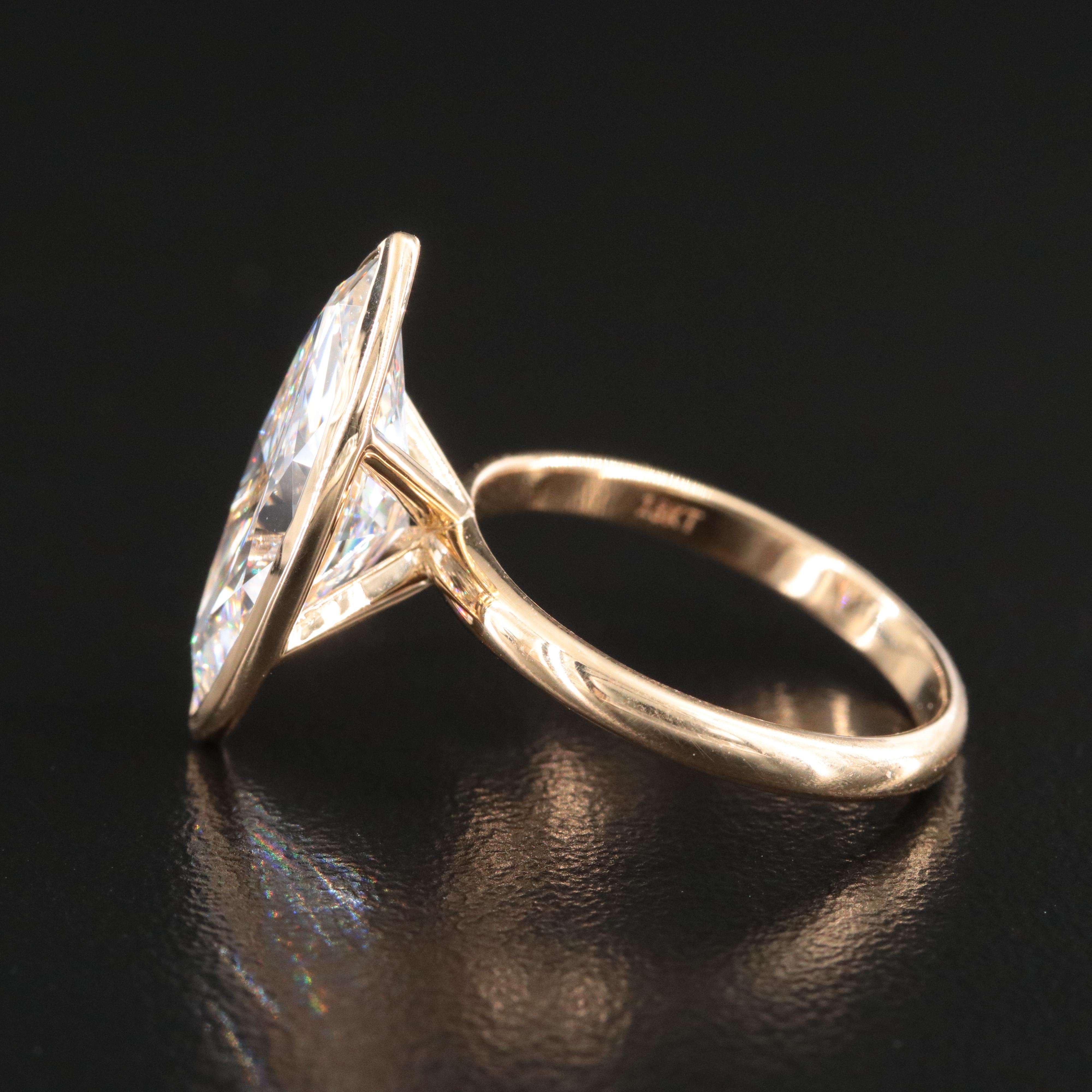 18K 4.74 CT Lab Grown Diamond Solitaire Ring with IGI Report