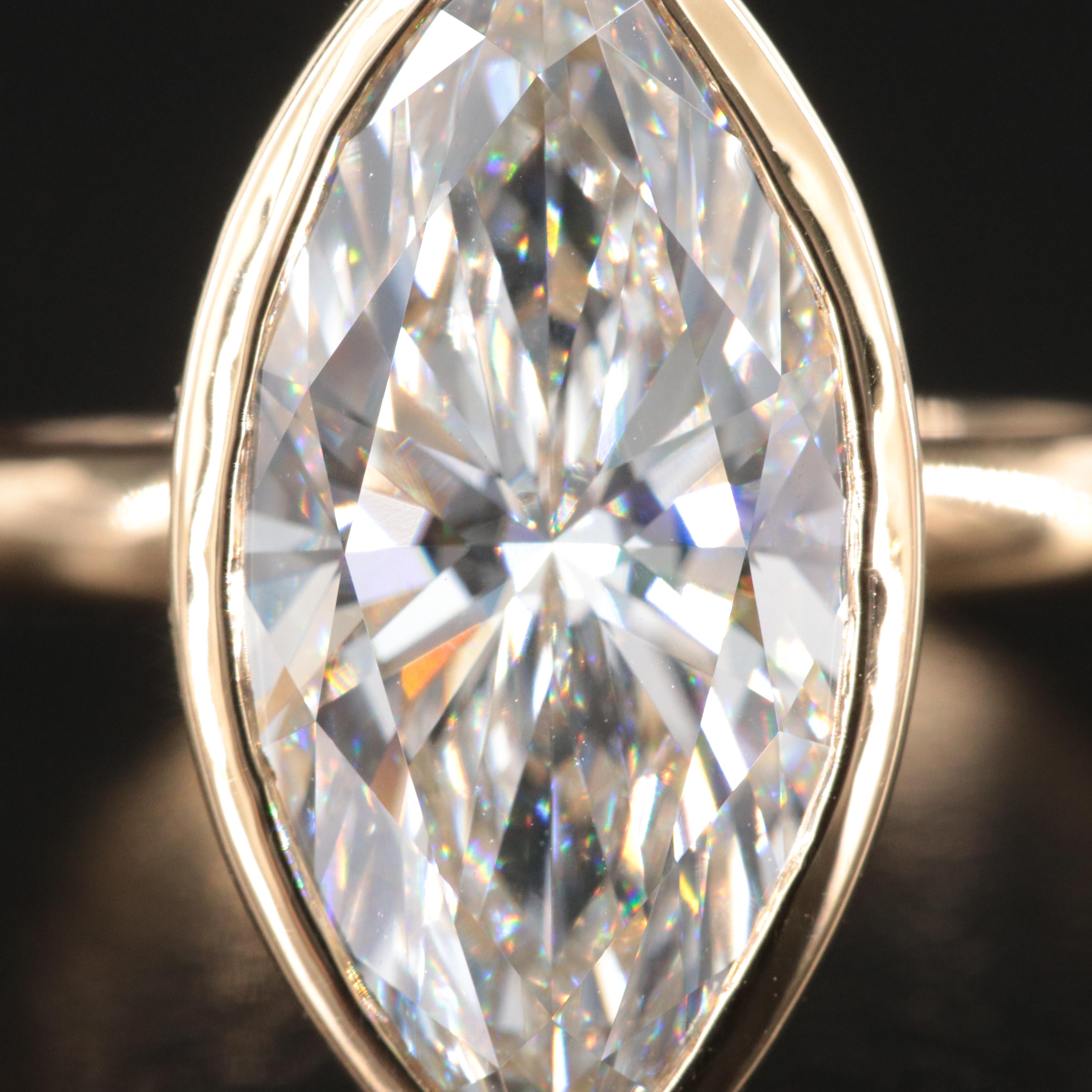 18K 4.74 CT Lab Grown Diamond Solitaire Ring with IGI Report