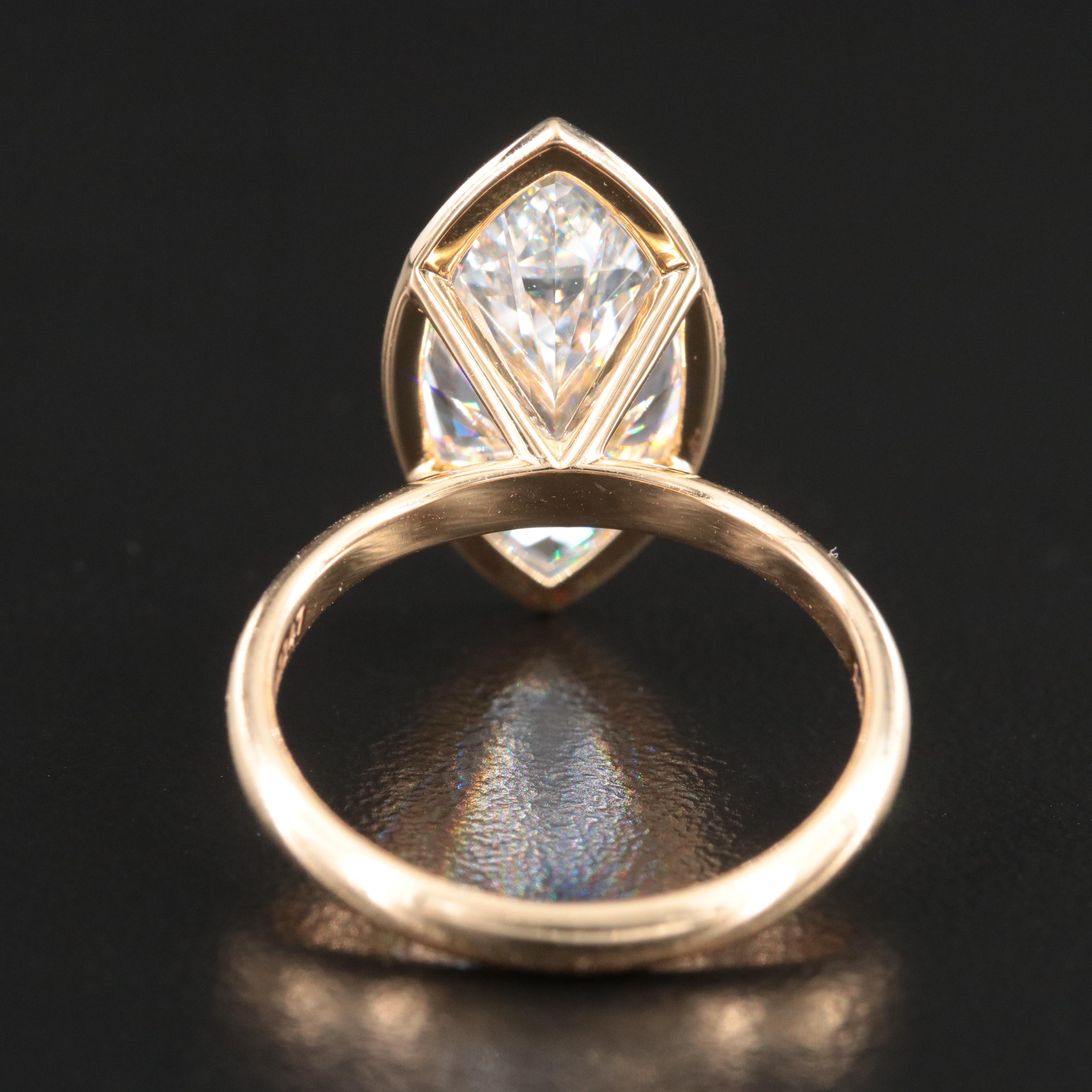 18K 4.74 CT Lab Grown Diamond Solitaire Ring with IGI Report