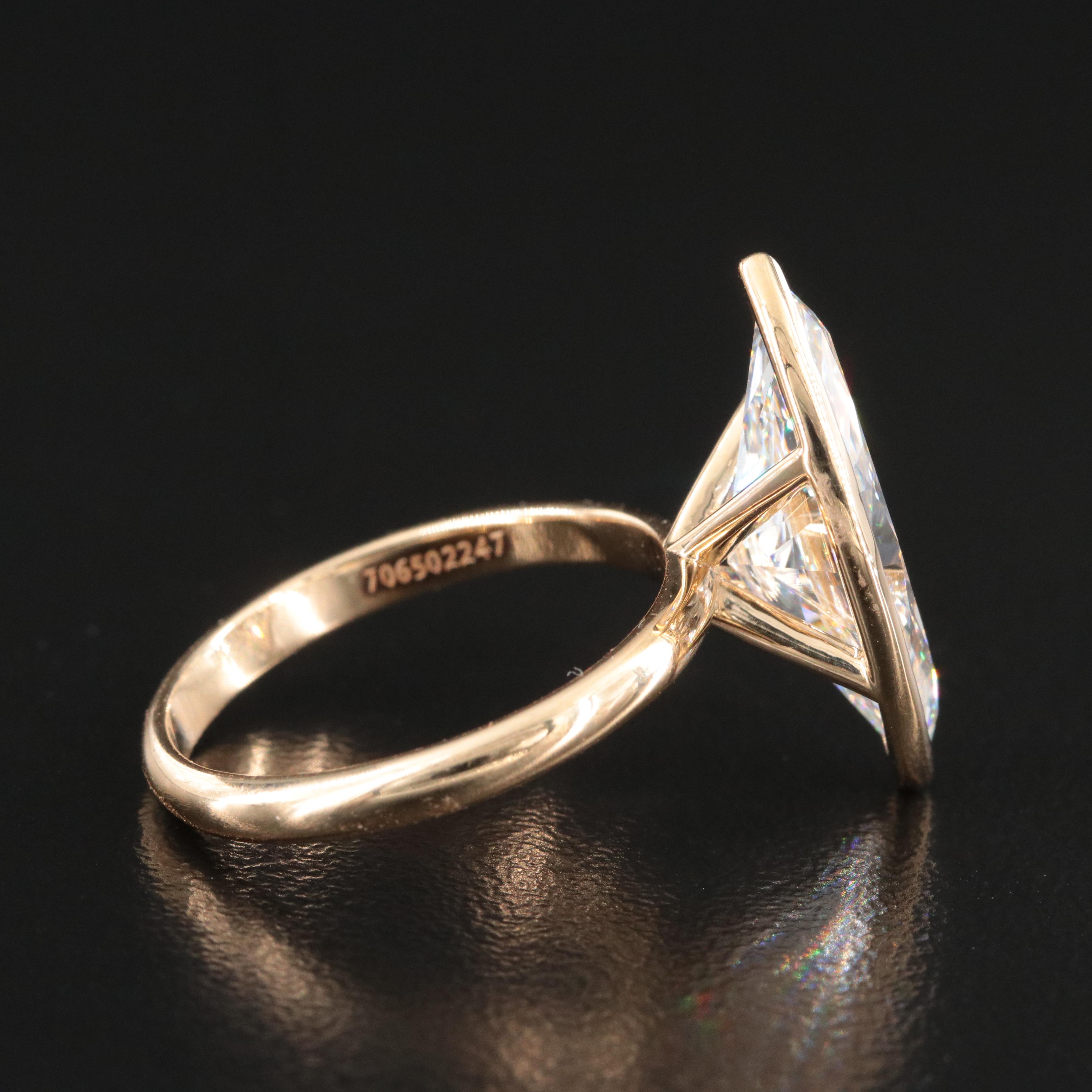 18K 4.74 CT Lab Grown Diamond Solitaire Ring with IGI Report