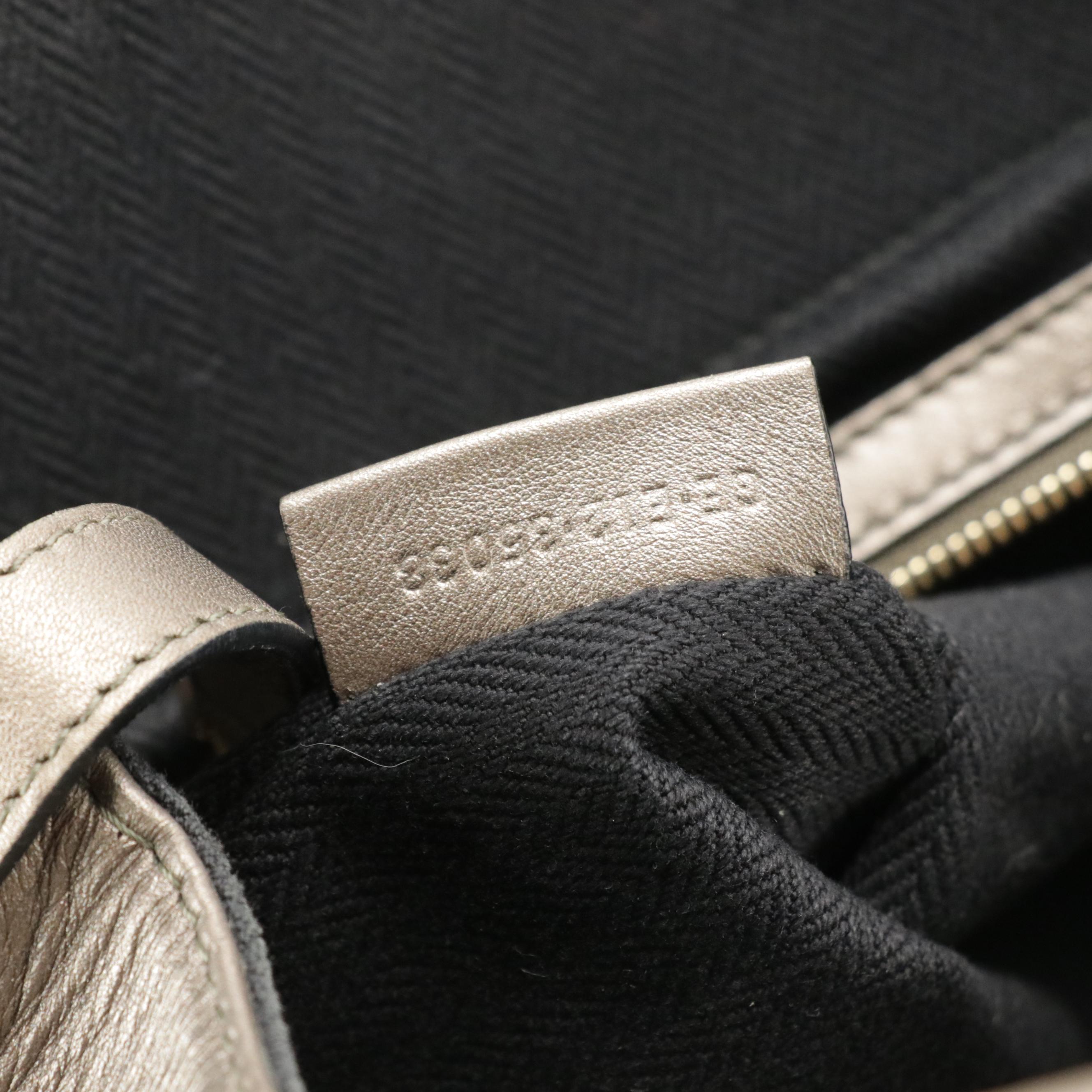 BVLGARI "Chandra Labyrinth" Hobo Shoulder Bag in Swirl-Stitched Metallic Leather