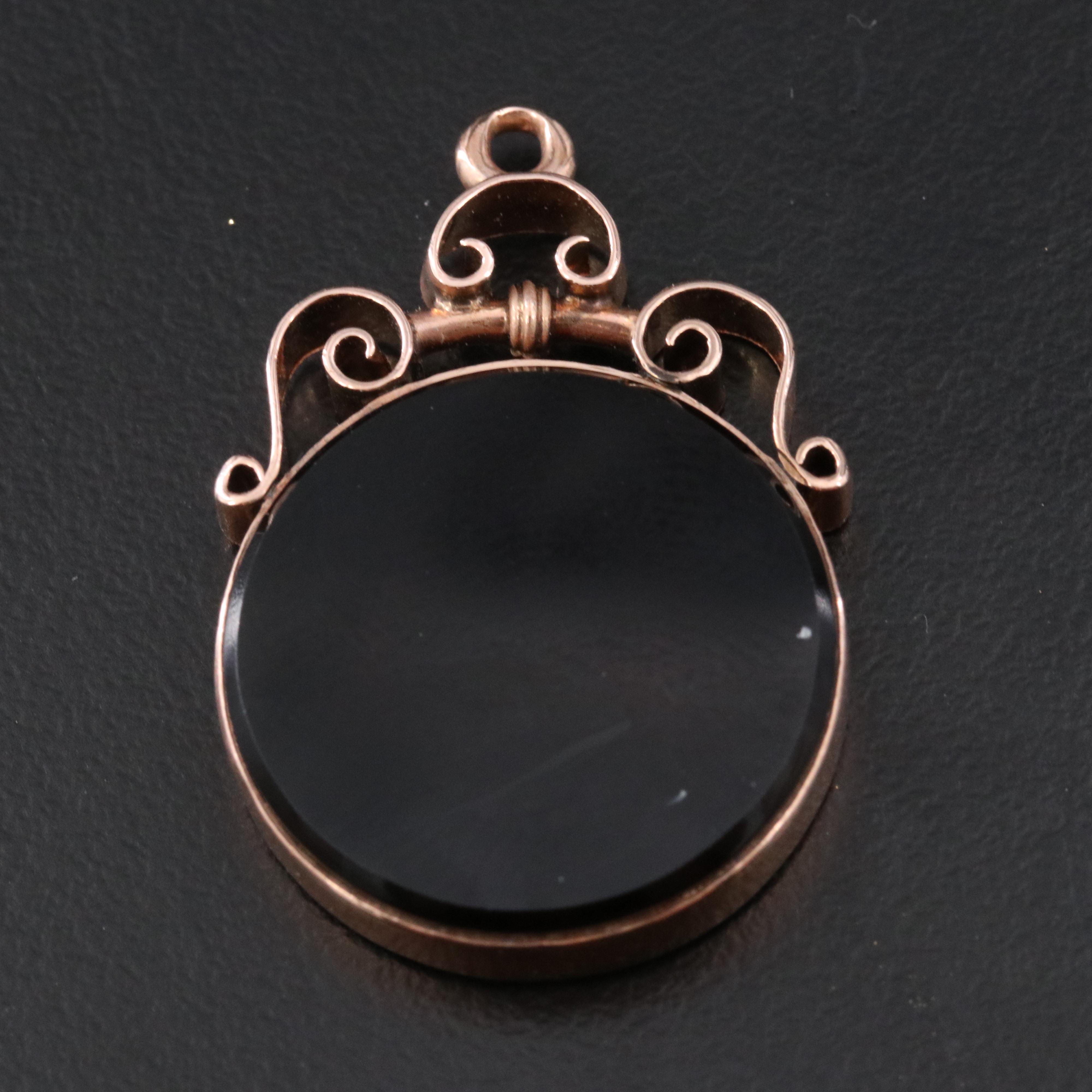 Antique 10K Sard Cameo Pendant