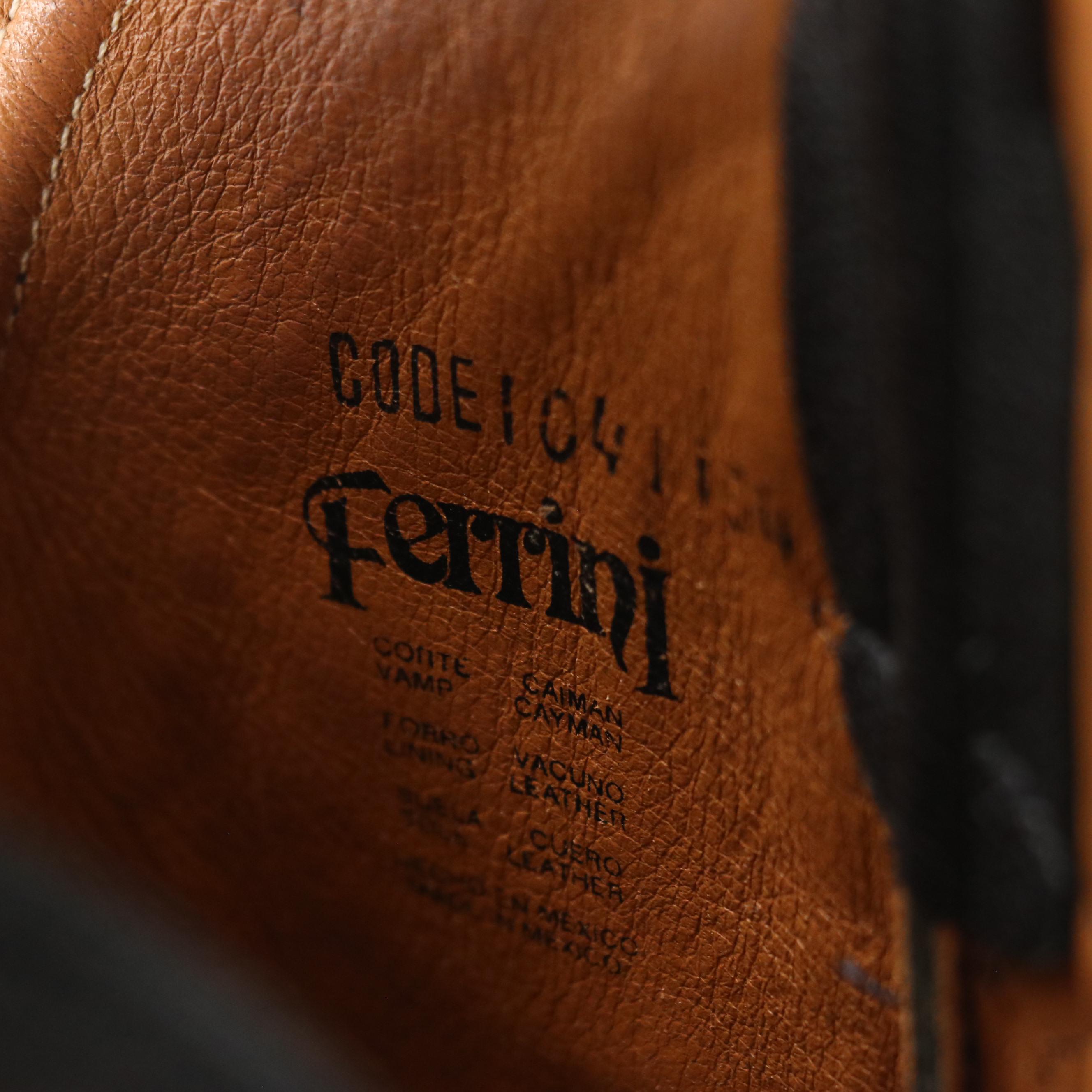 Men's Ferrini Caiman and Leather Western Boots