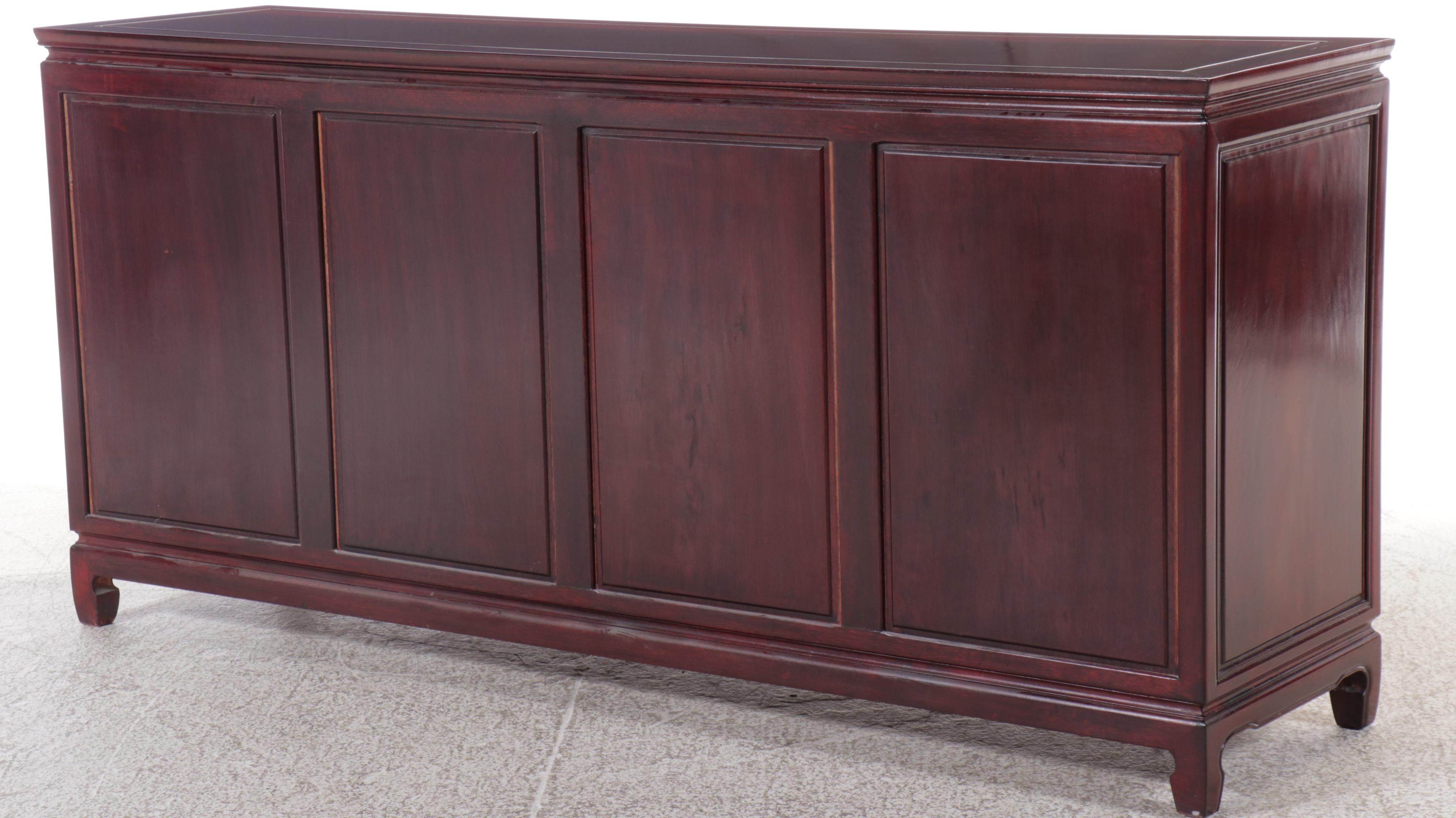 Chinese Carved Rosewood Sideboard, 20th Century