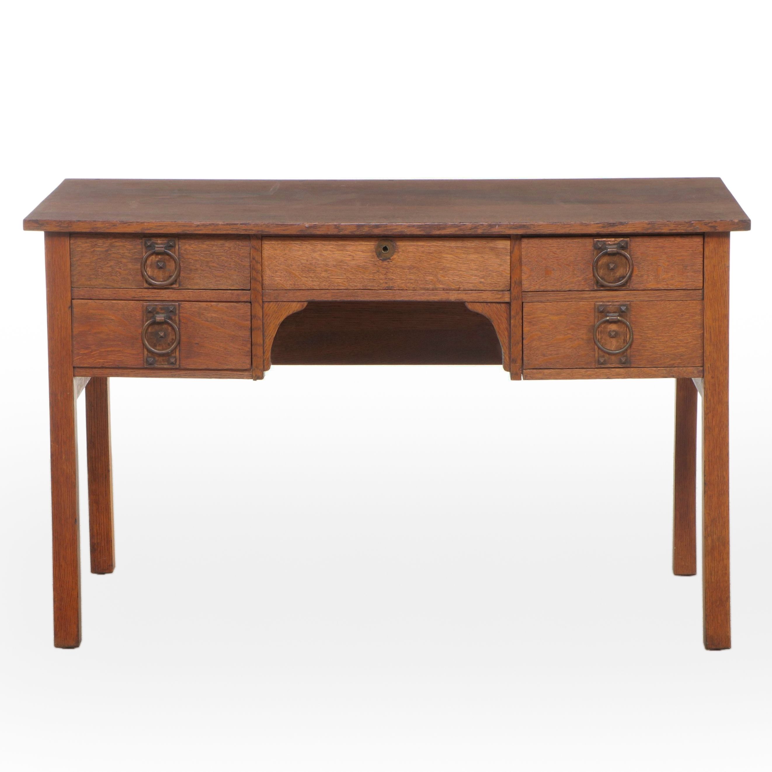 Stickley Arts & Crafts Oak Dressing Table, Early 20th Century