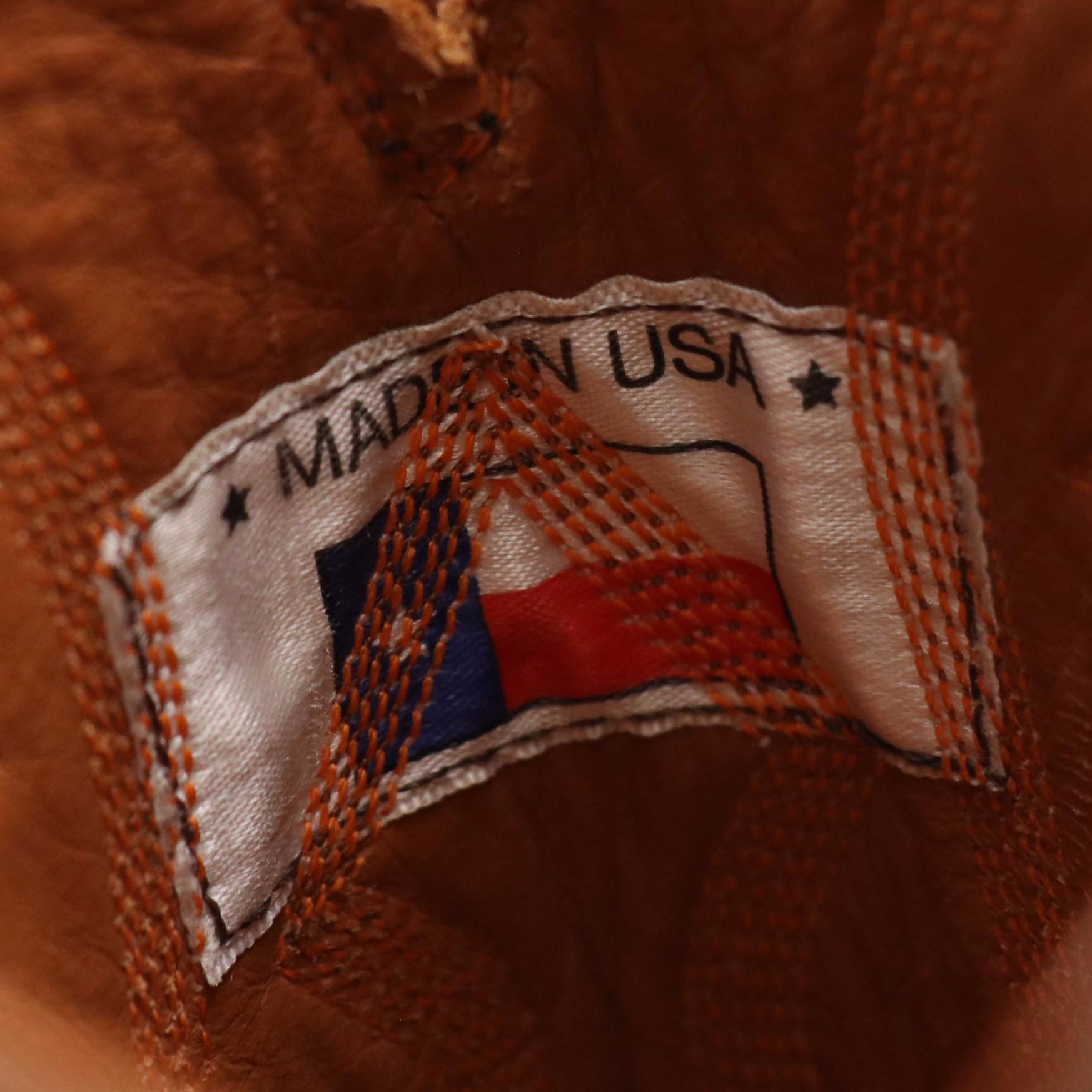 Mario Garcia Vintage Brown Leather Western Boots with Monogrammed Details