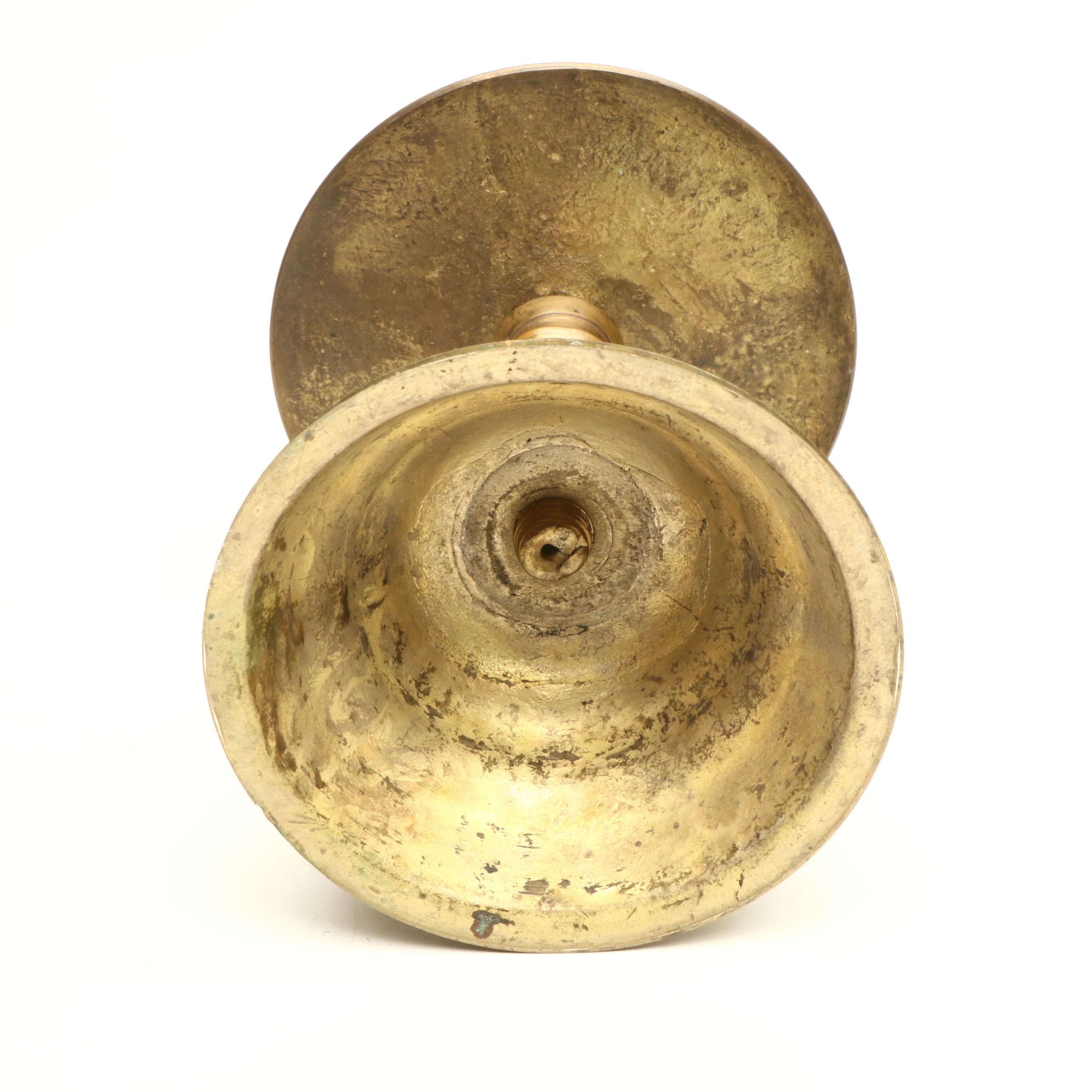 Korean Tansu Wooden Chest with Dutch Style Brass Candle Holder