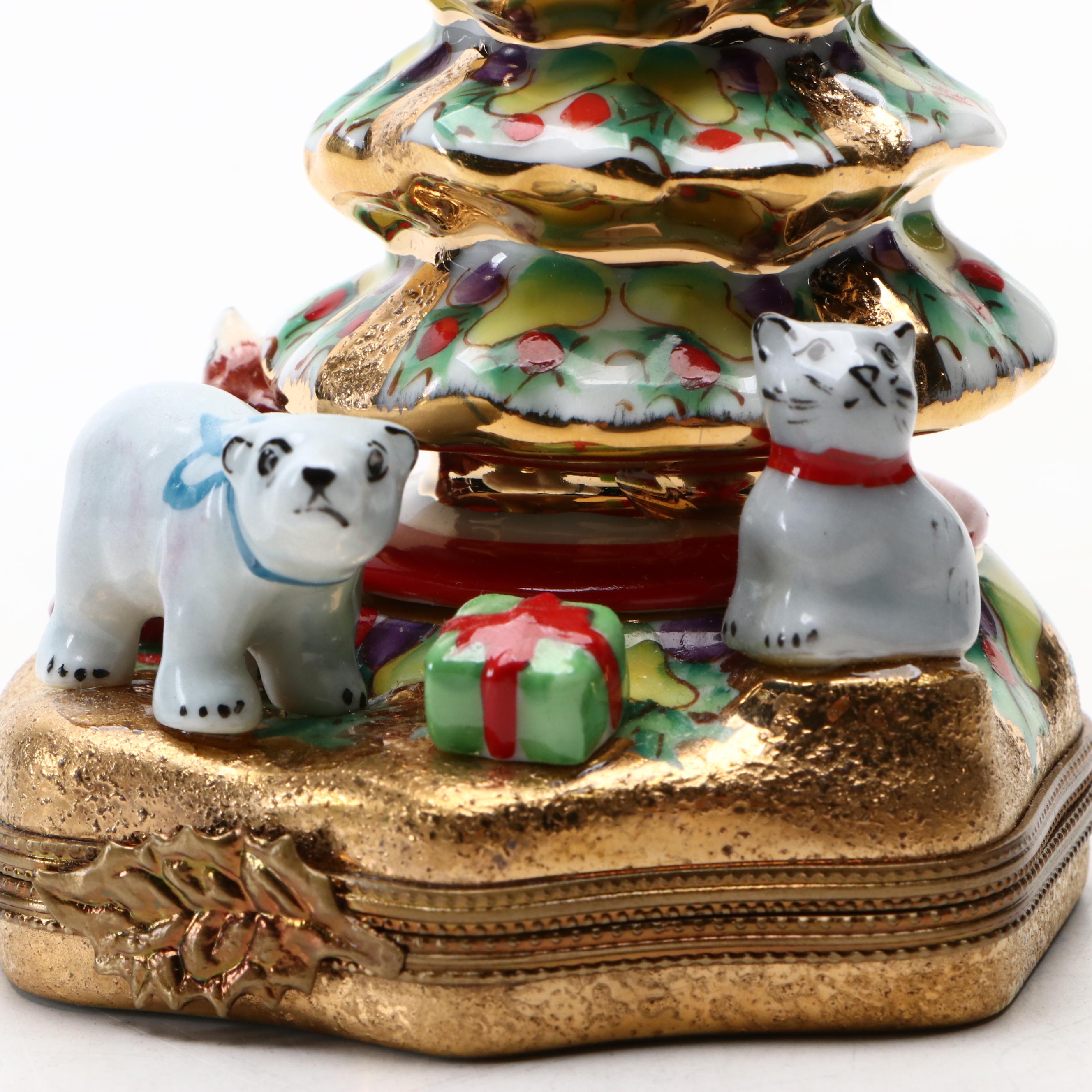 Chamart Porcelain Christmas Tree Limoges Box