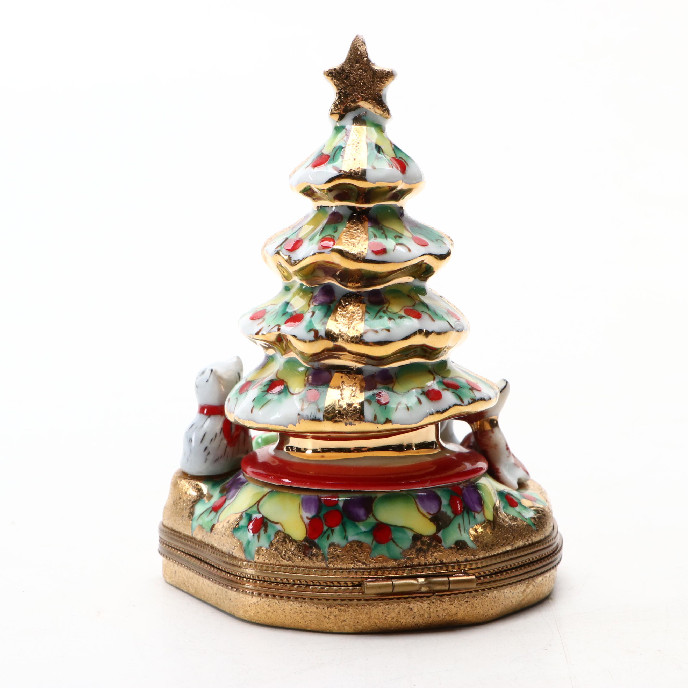 Chamart Porcelain Christmas Tree Limoges Box