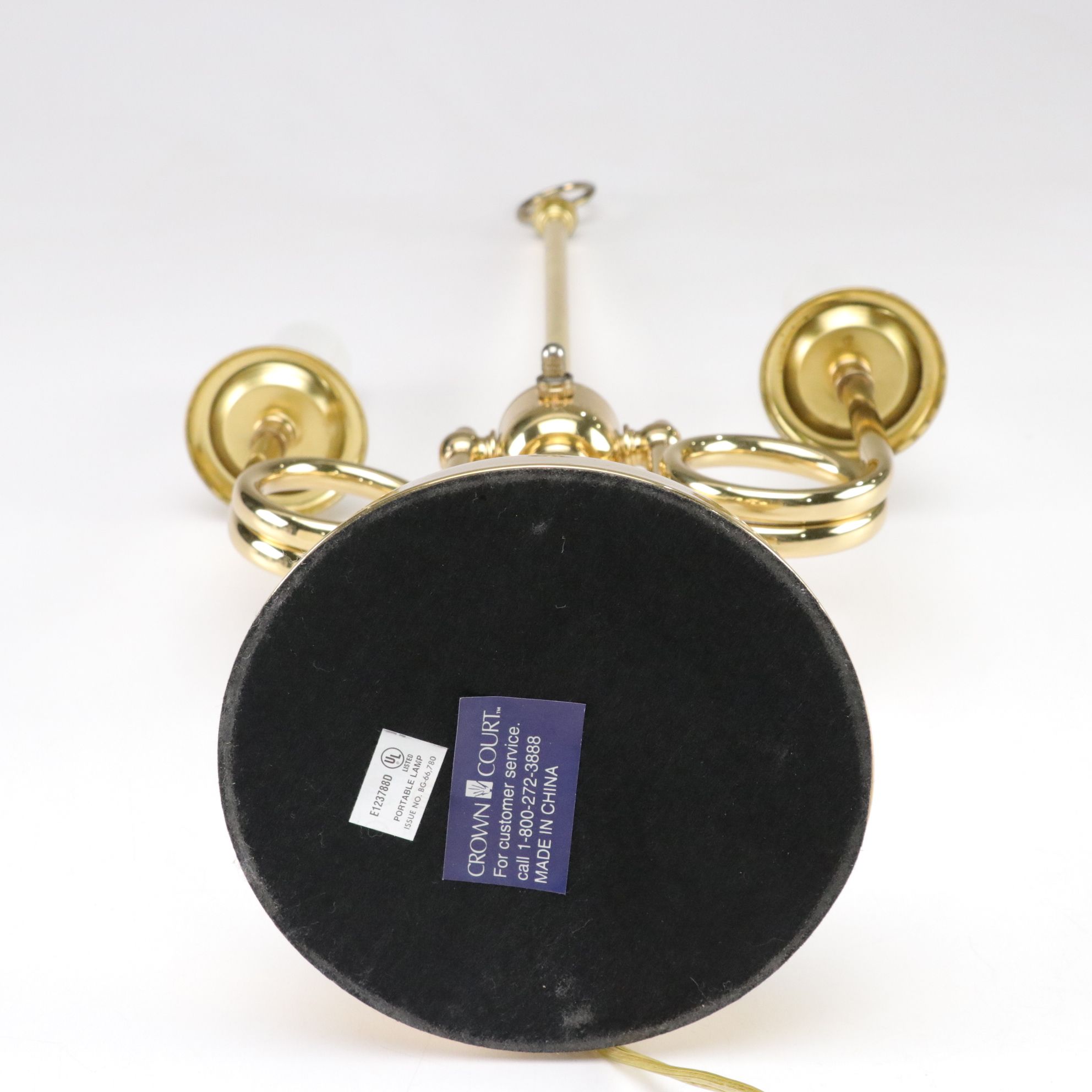 Crown Court Neoclassical Brass Bouillotte Table Lamp, Oval Skinny Pleat Shade