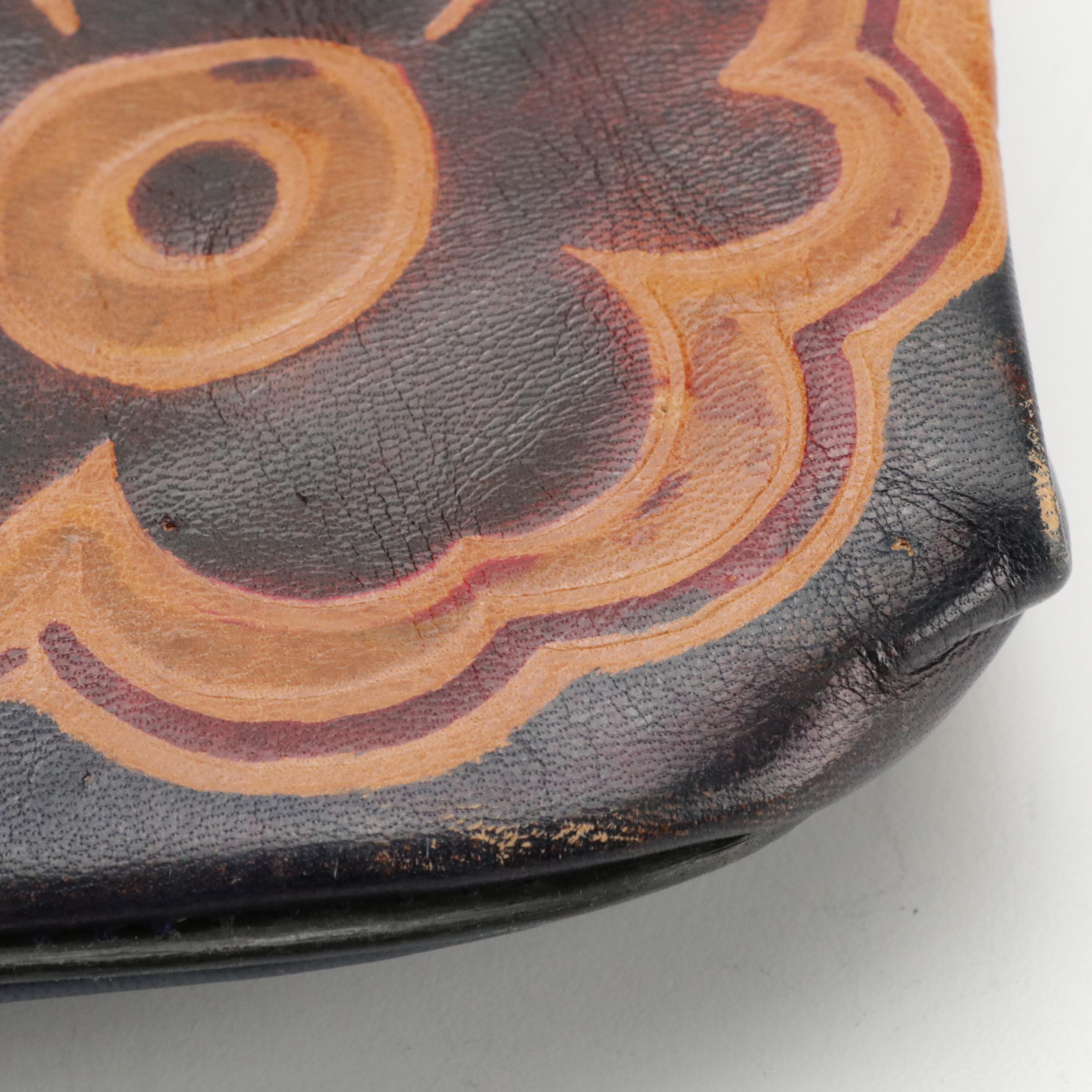 Tall Tote in Floral Tooled Leather