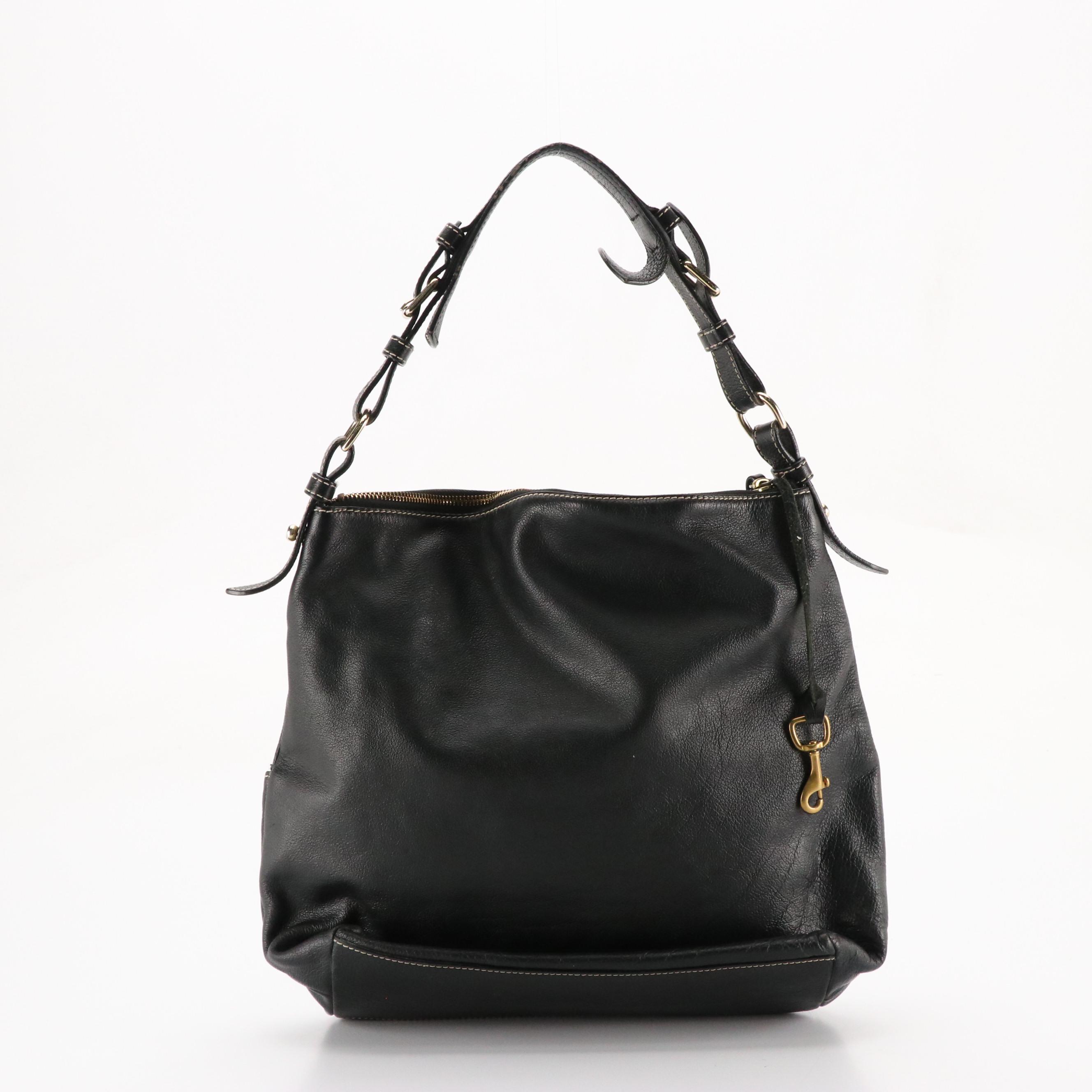 Coach Two-Way Satchel Bag and Dooney & Bourke Shoulder Bag in Black Leather