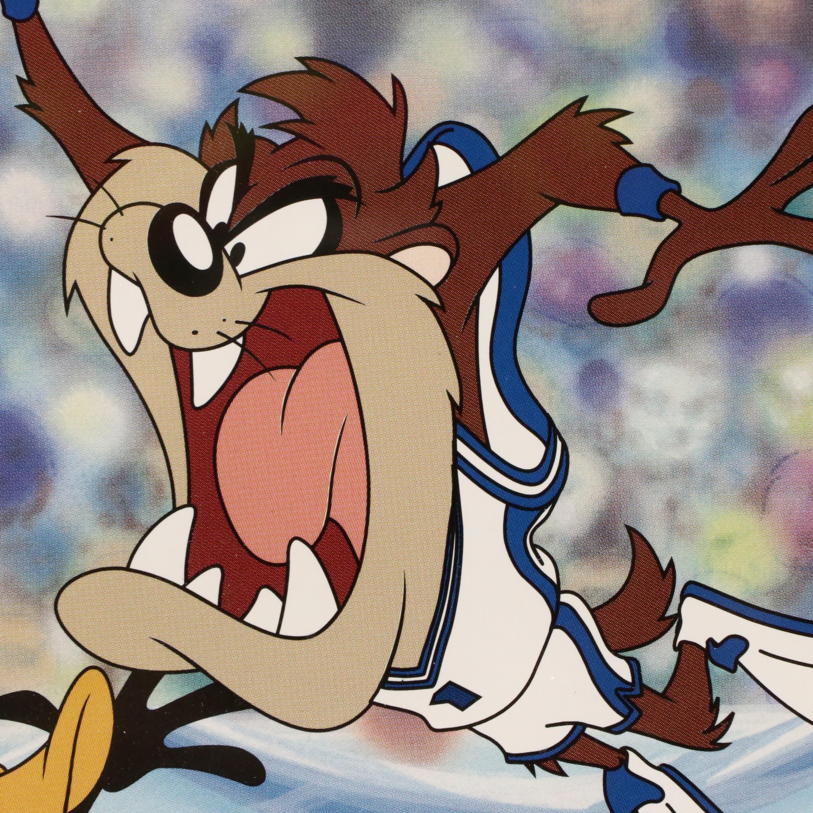 Tubby Smith and Rick Pitino Signed Looney Tunes Kentucky Wildcats Print, PSA