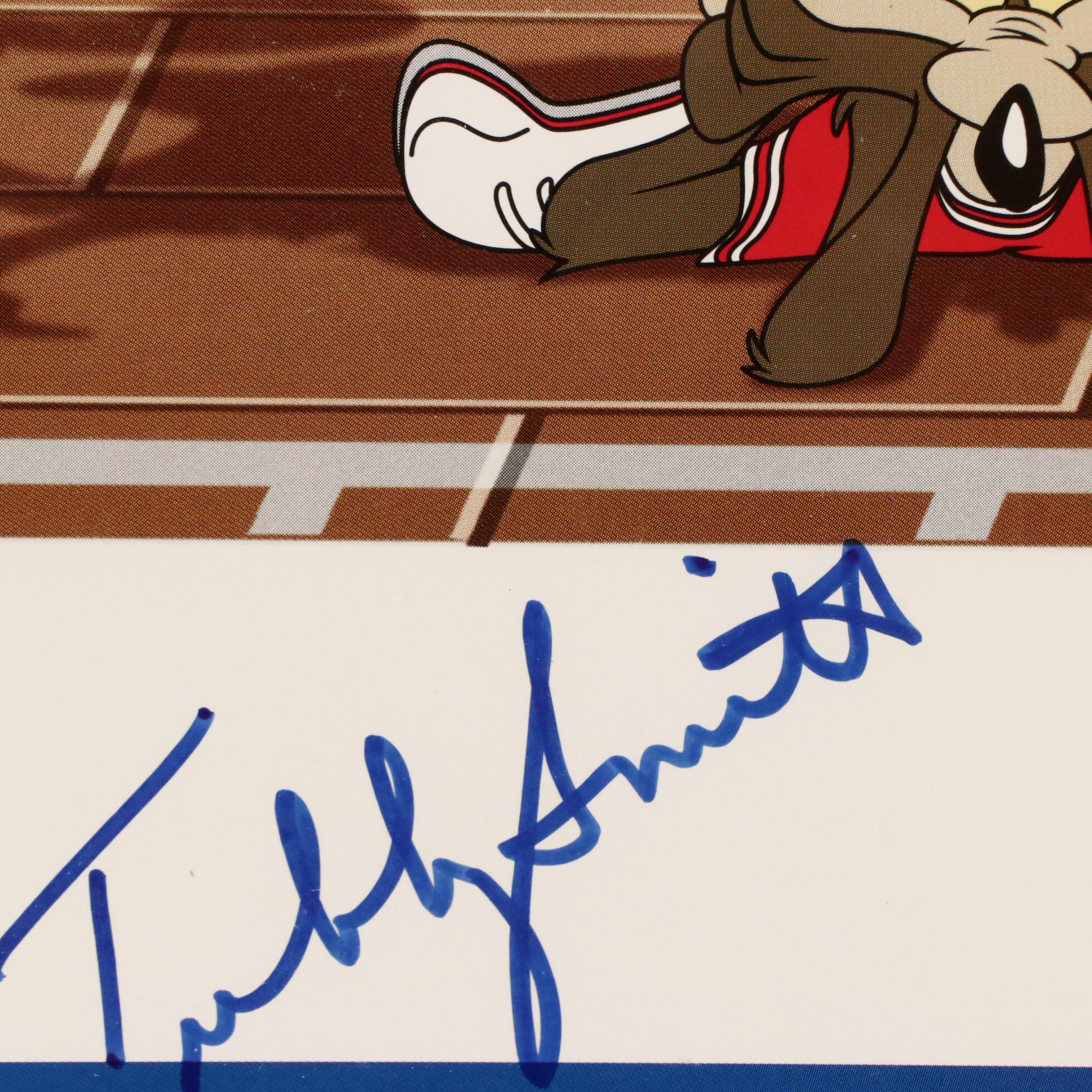 Tubby Smith and Rick Pitino Signed Looney Tunes Kentucky Wildcats Print, PSA