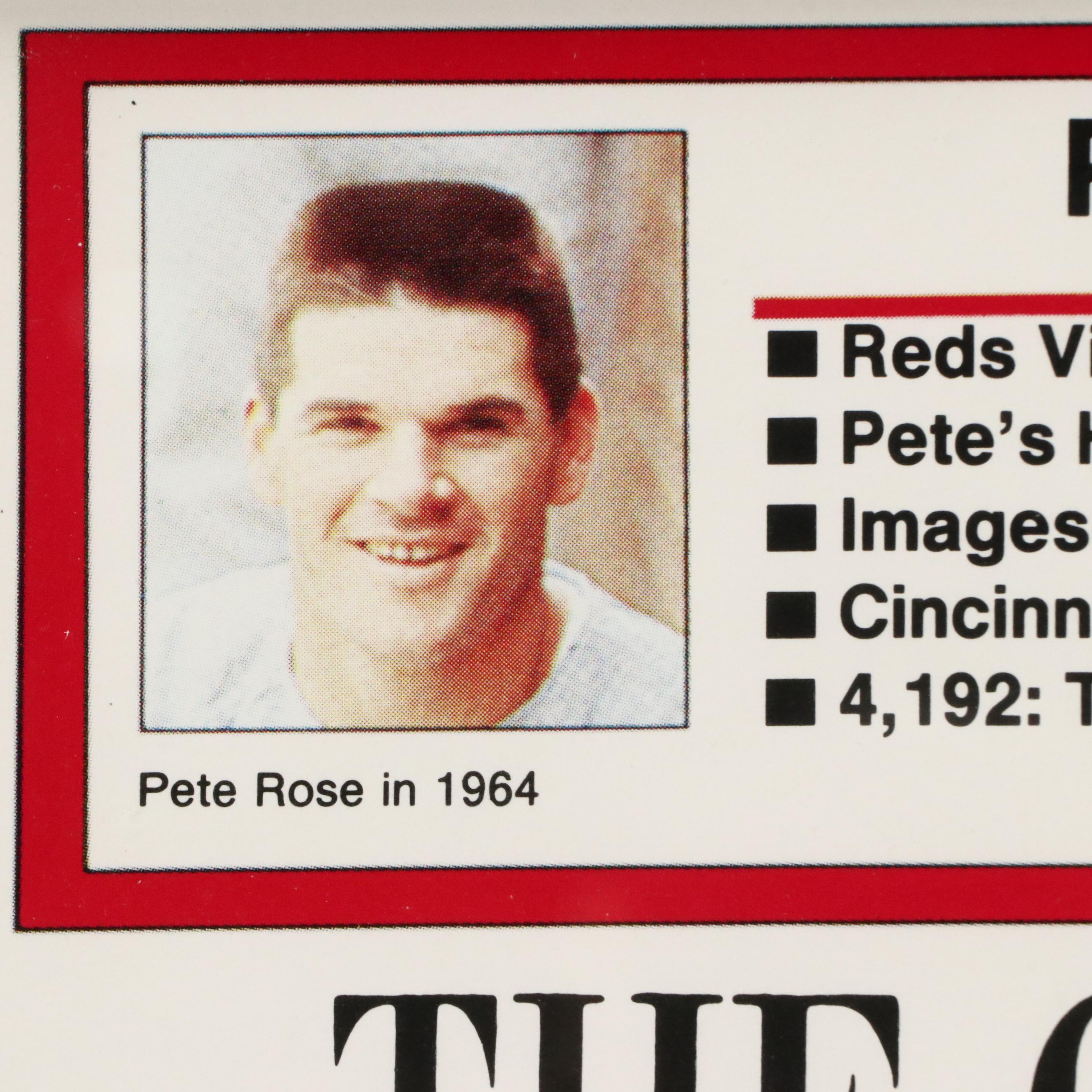 Pete Rose Signed "The Cincinnati Enquirer" Record Breaking Print
