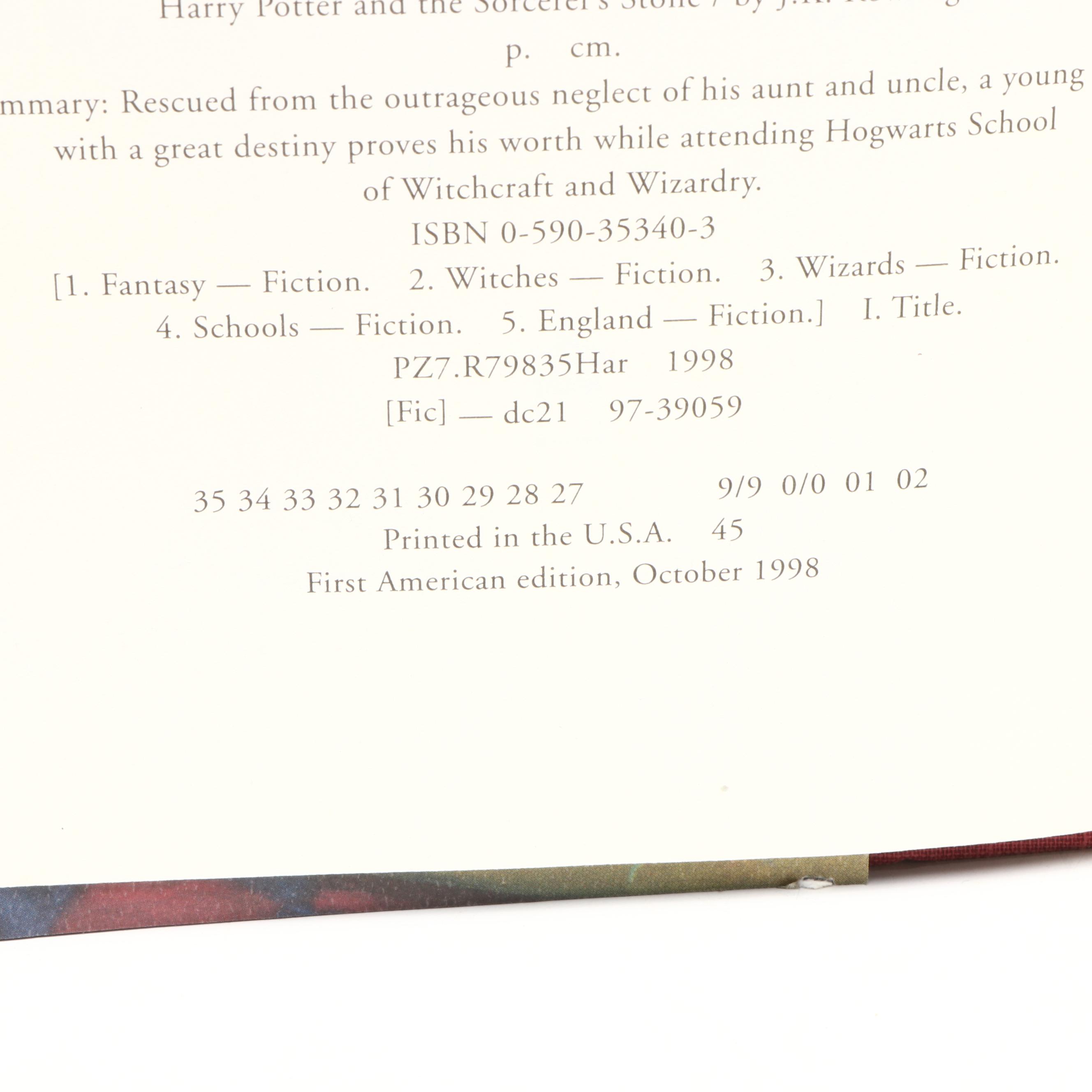 First American Edition "Harry Potter" Complete Series by J. K. Rowling