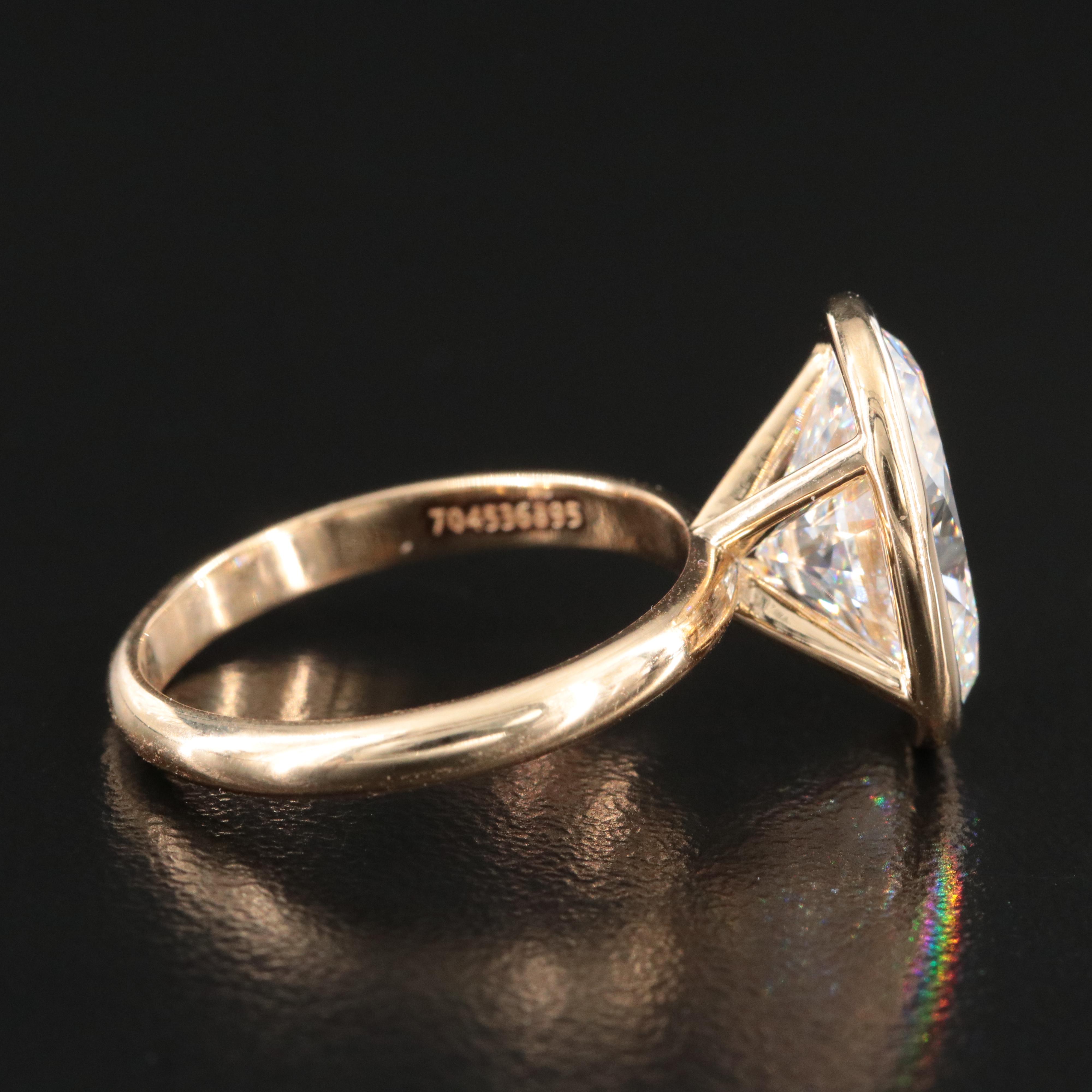 18K 4.91 CT Lab Grown Diamond Solitaire Ring with IGI Report