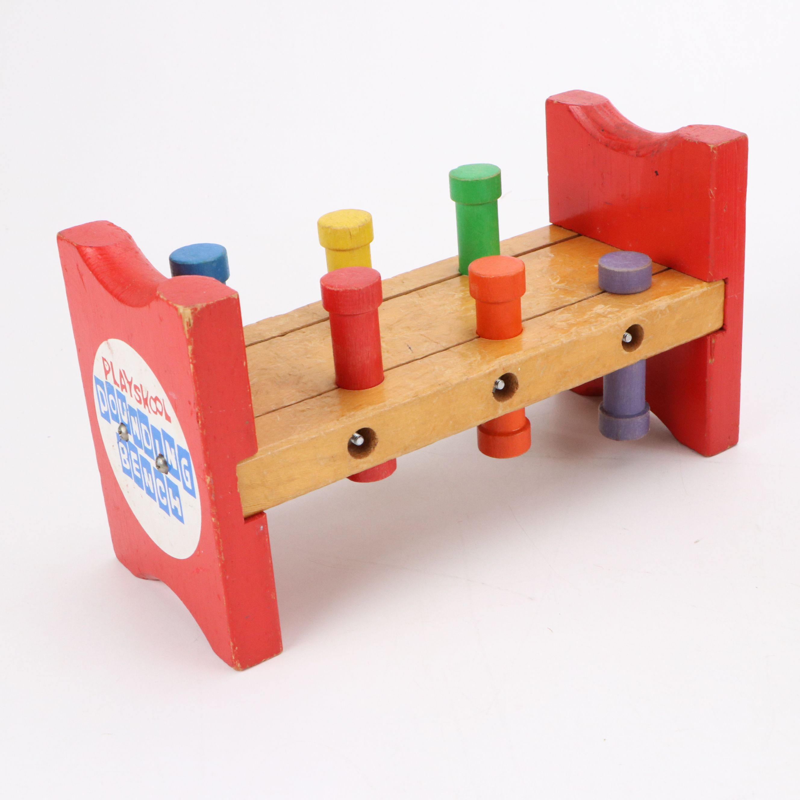 Playskool Pounding Bench with Vintage Fisher-Price Toys