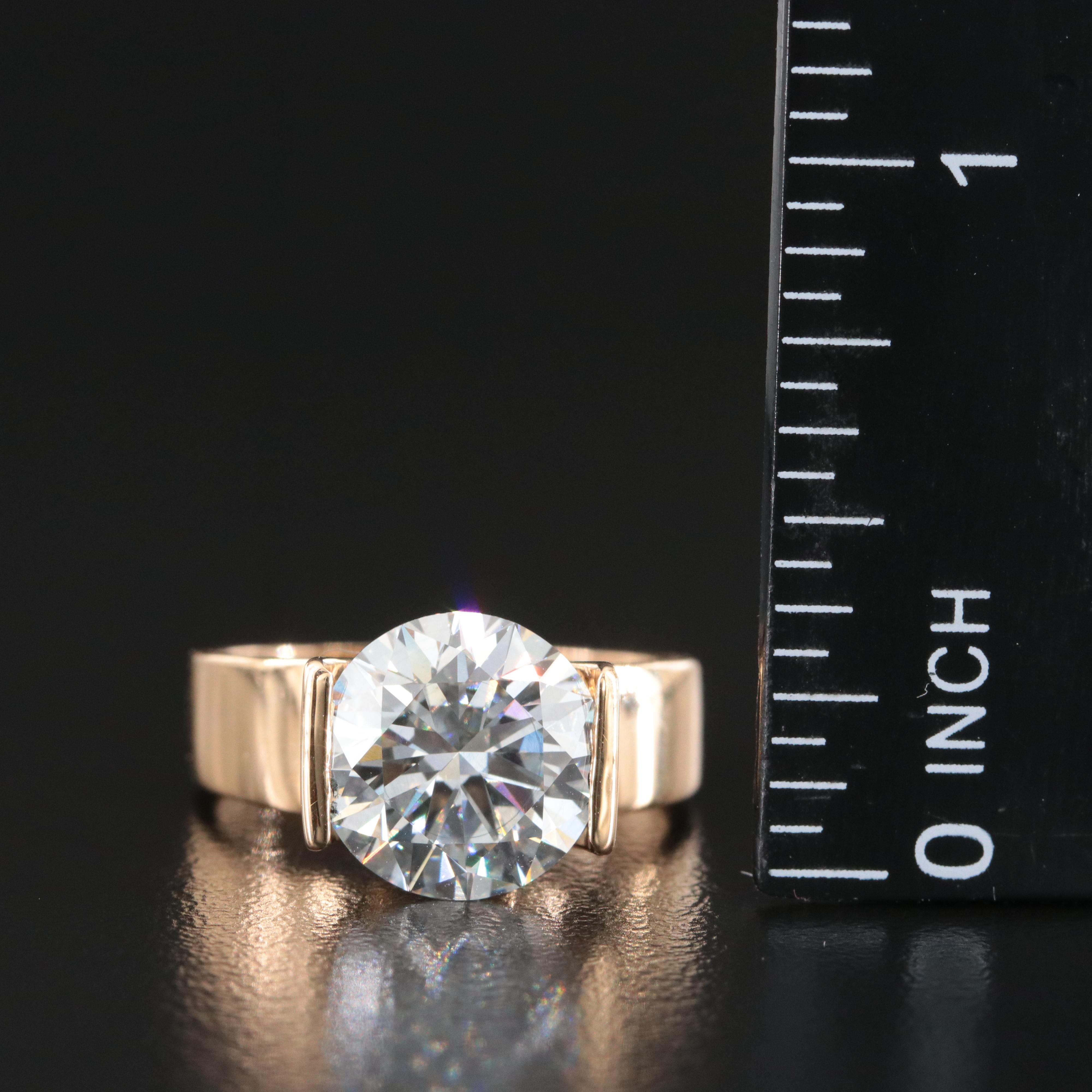 18K 4.03 CT Lab Grown Diamond Solitaire Ring with IGI Report