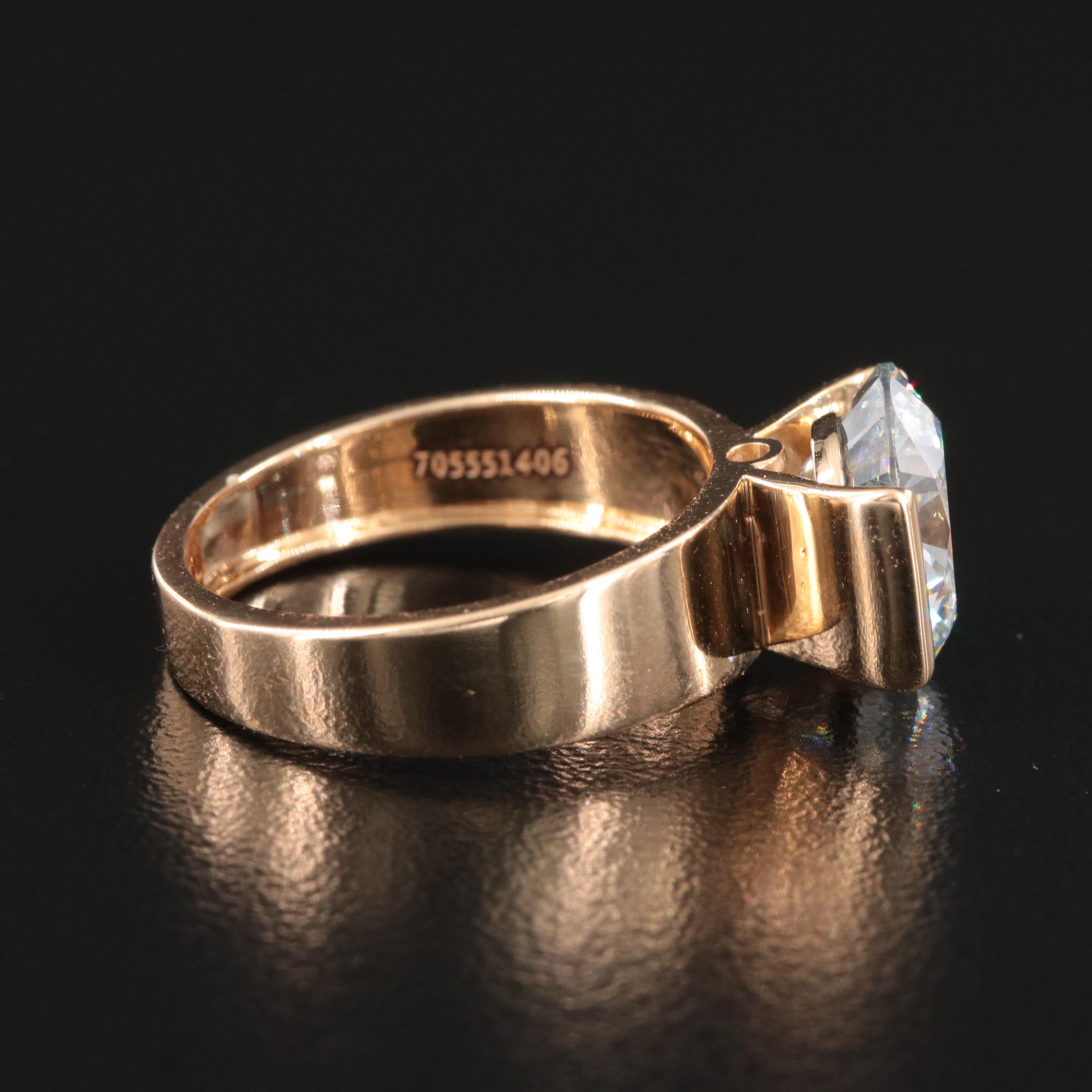 18K 4.03 CT Lab Grown Diamond Solitaire Ring with IGI Report