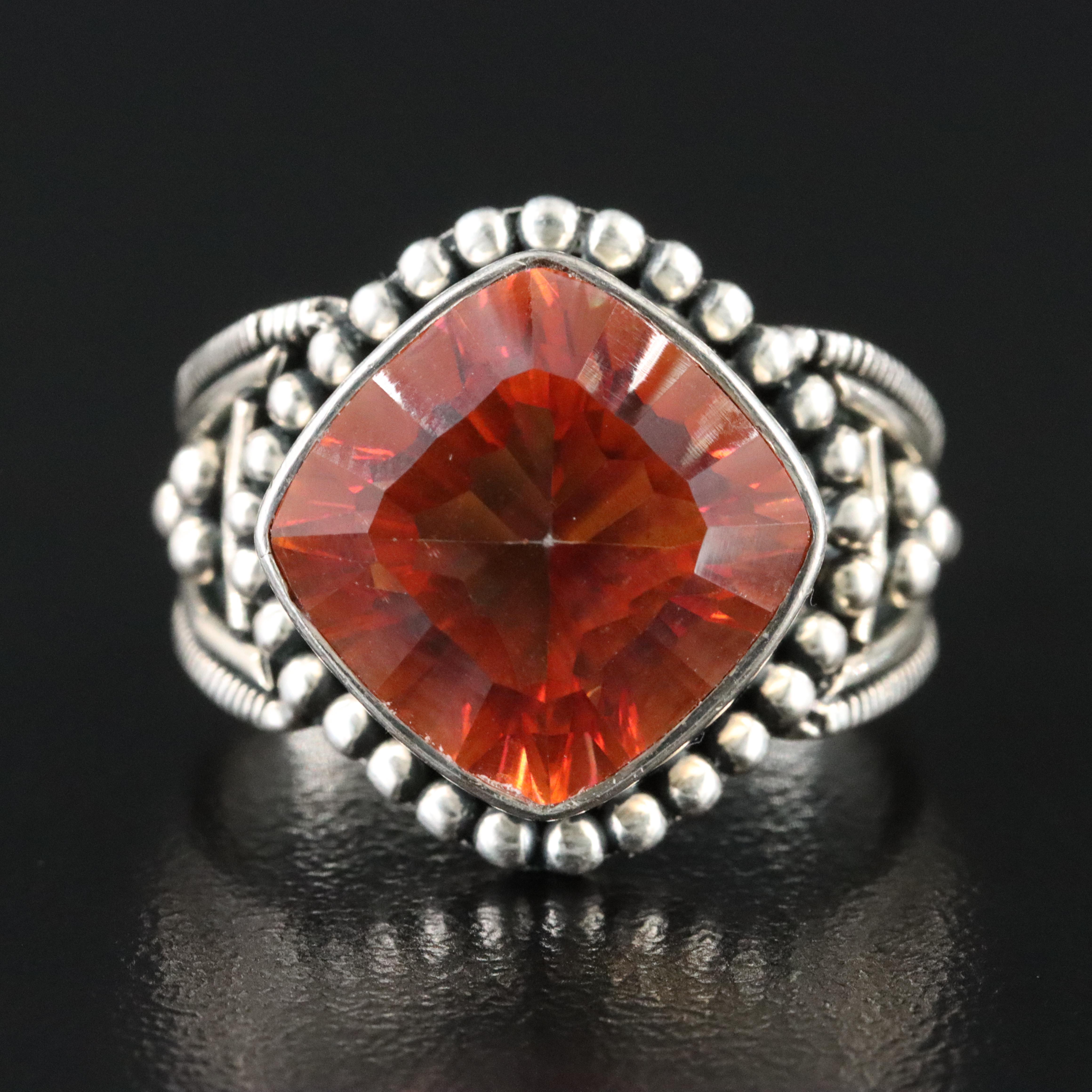 Robert Manse Sterling Topaz Ring