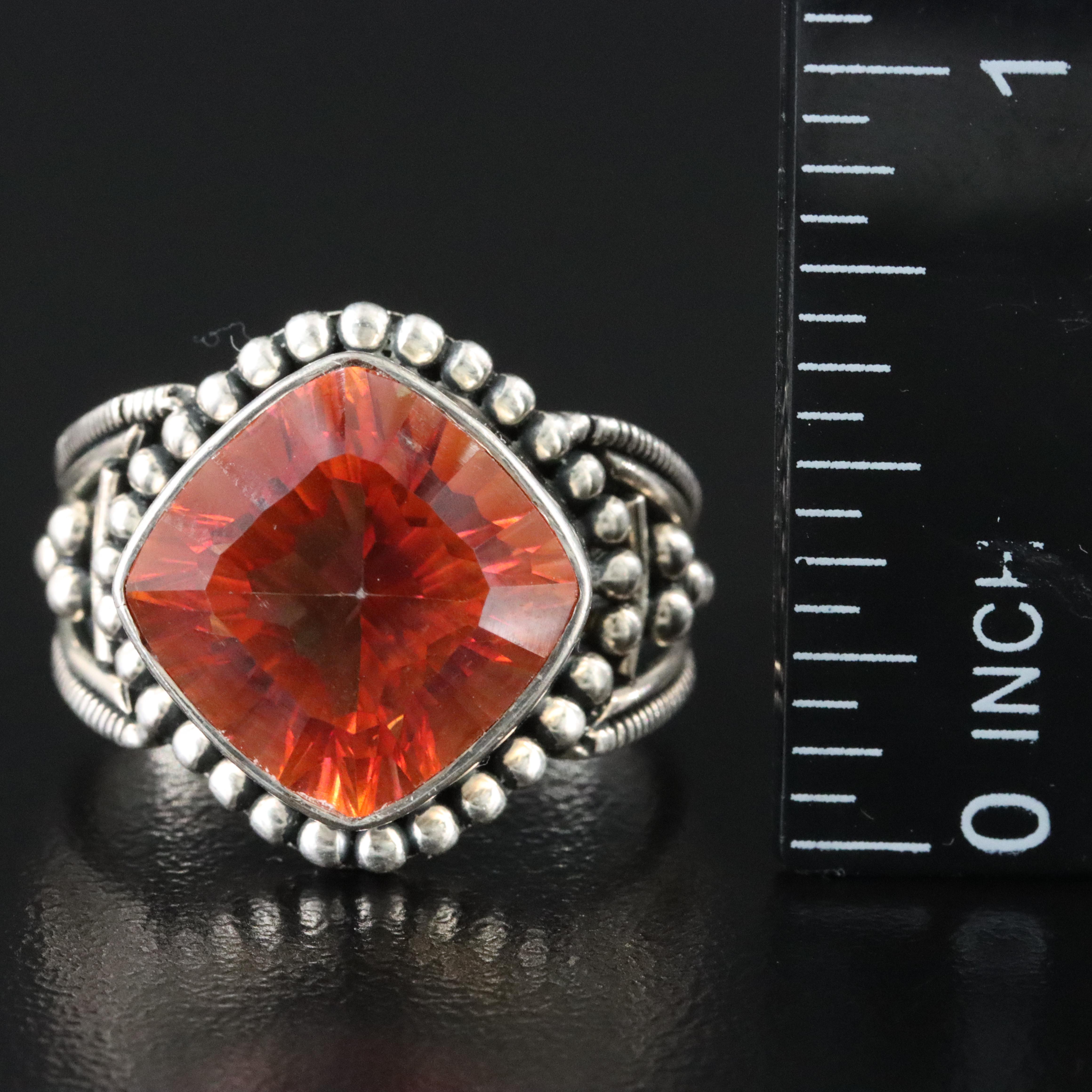 Robert Manse Sterling Topaz Ring