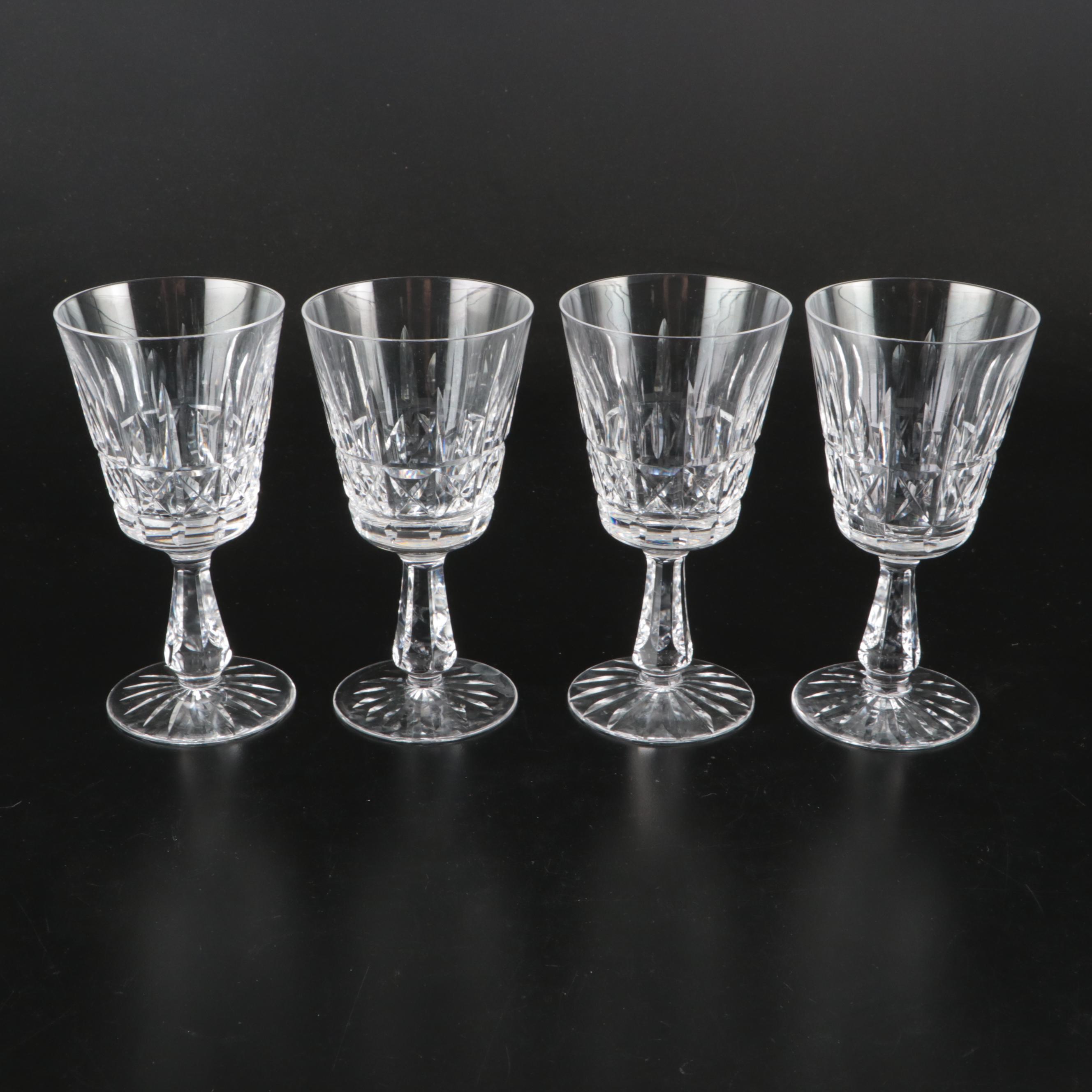 Waterford "Kylemore" Crystal Water Goblets and Claret Wine Glasses