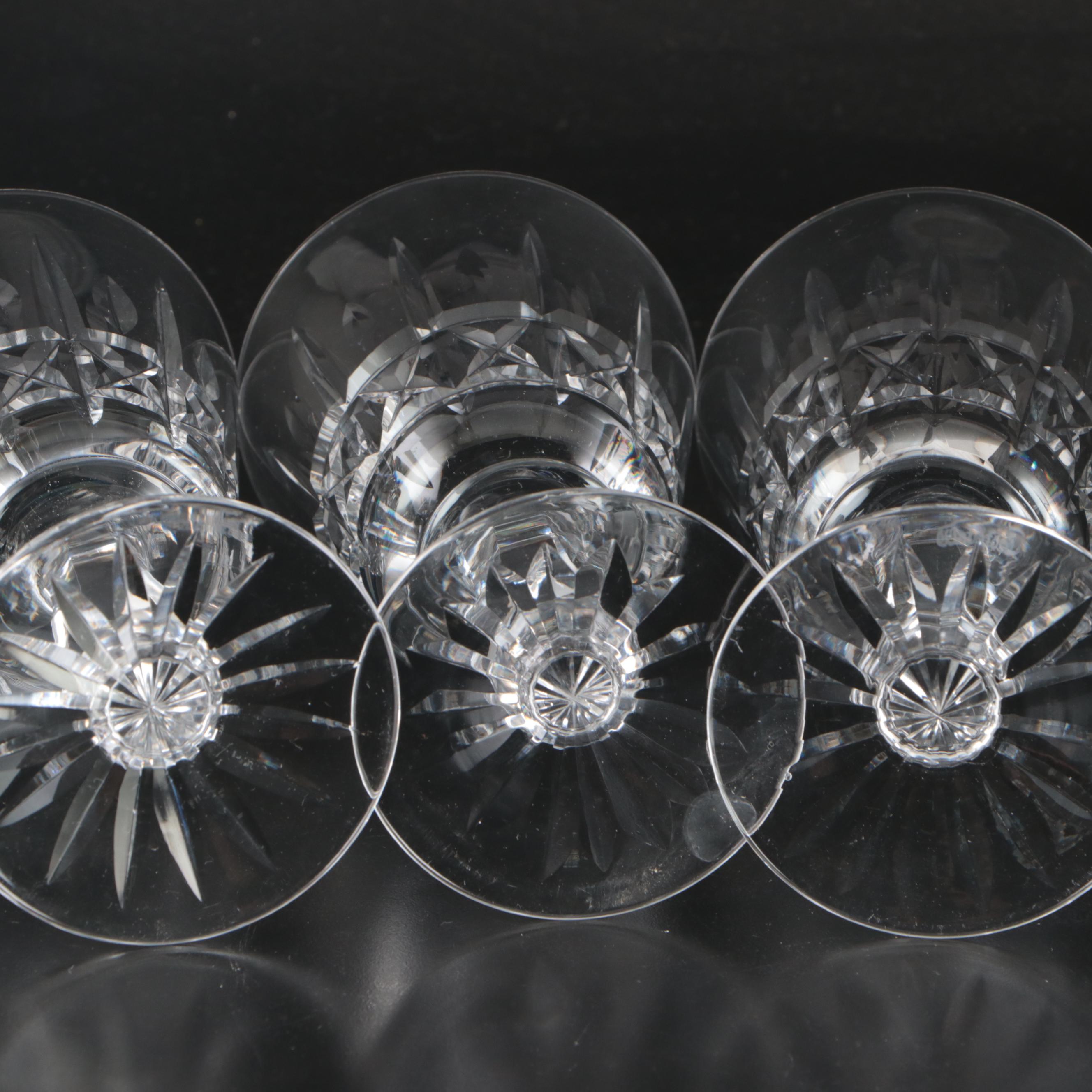 Waterford "Kylemore" Crystal Water Goblets and Claret Wine Glasses