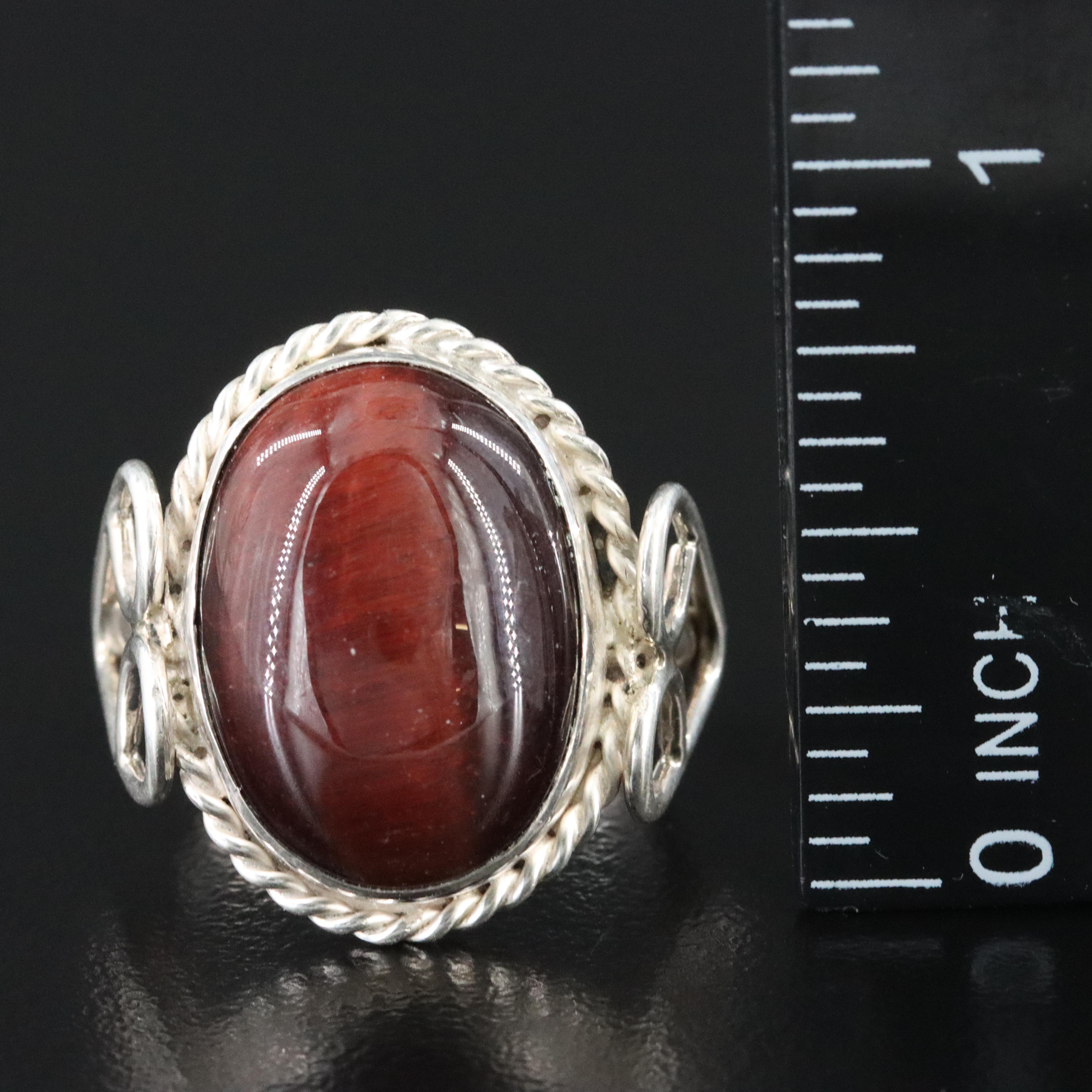 Sterling Tiger's Eye Ring