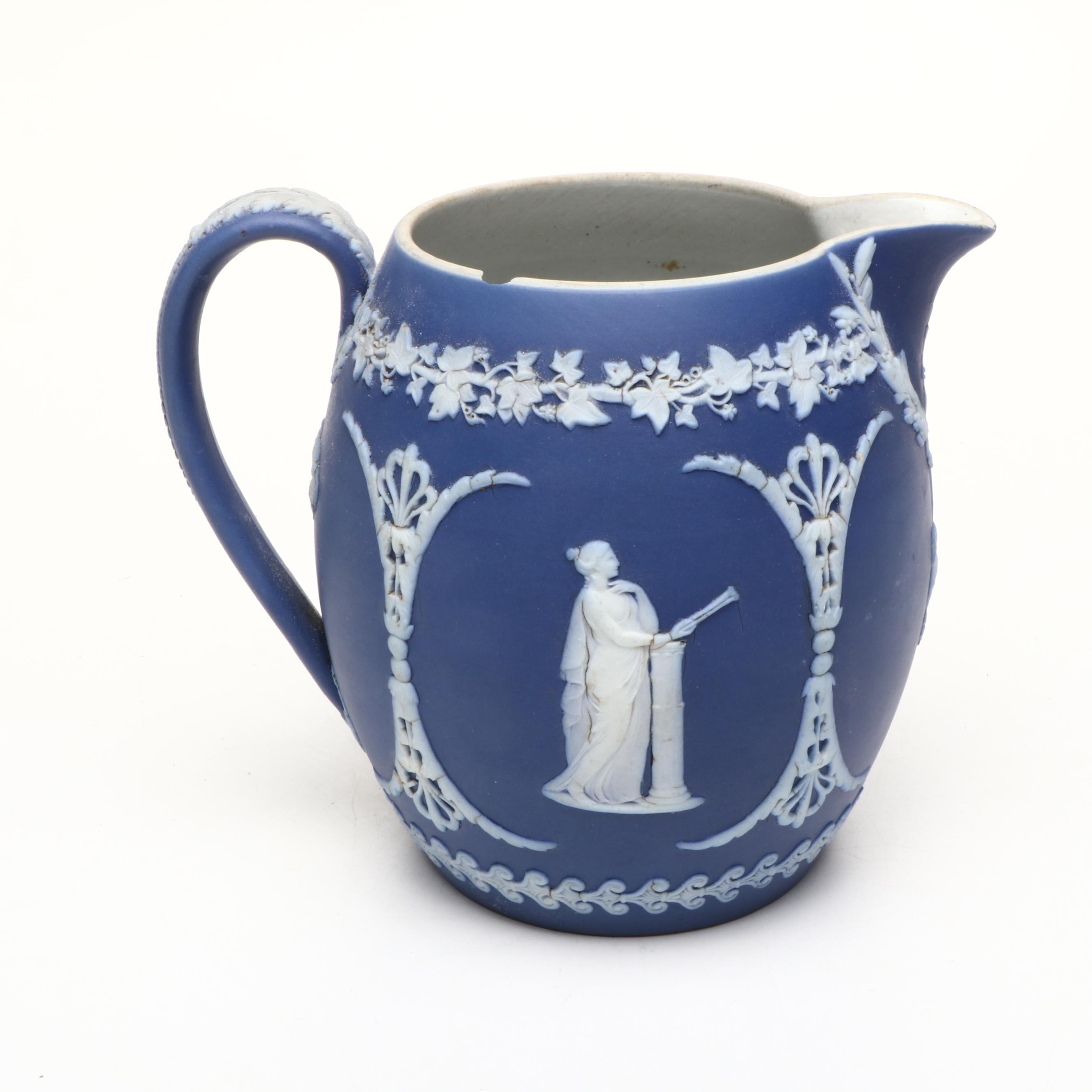 Wedgwood Jasperware Pitcher, Creamer, Bud Vase, and More Table Accessories