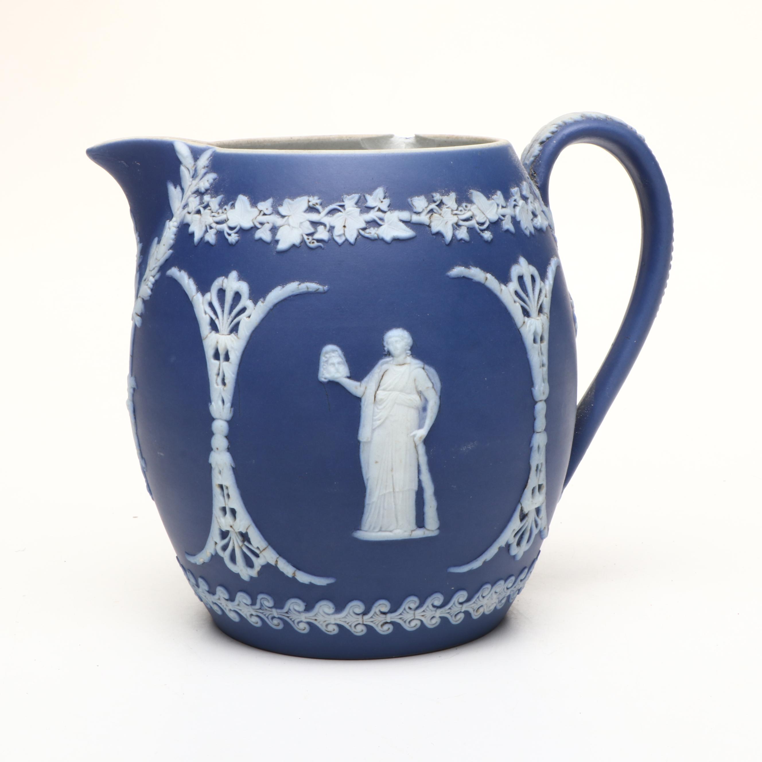 Wedgwood Jasperware Pitcher, Creamer, Bud Vase, and More Table Accessories