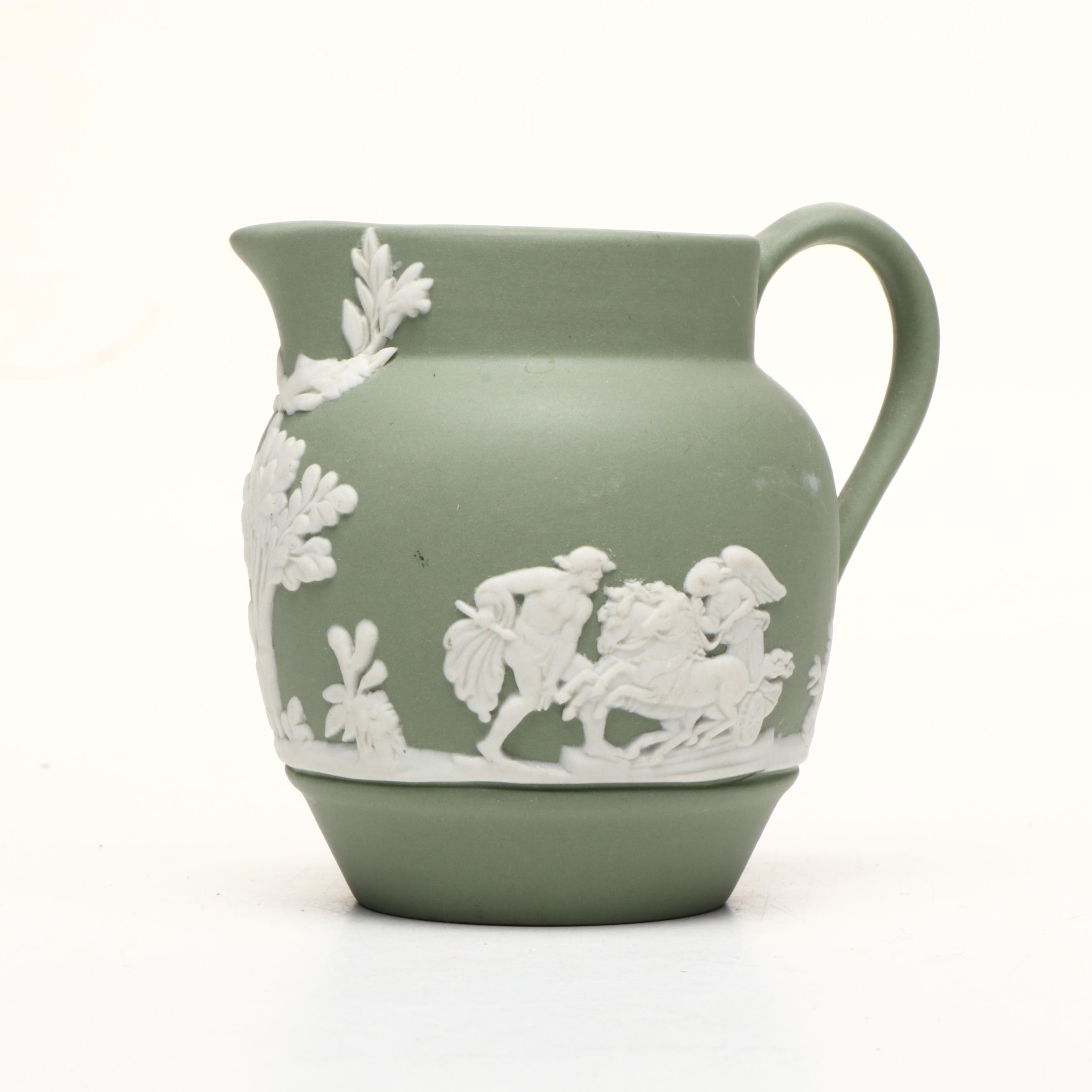 Wedgwood Jasperware Pitcher, Creamer, Bud Vase, and More Table Accessories