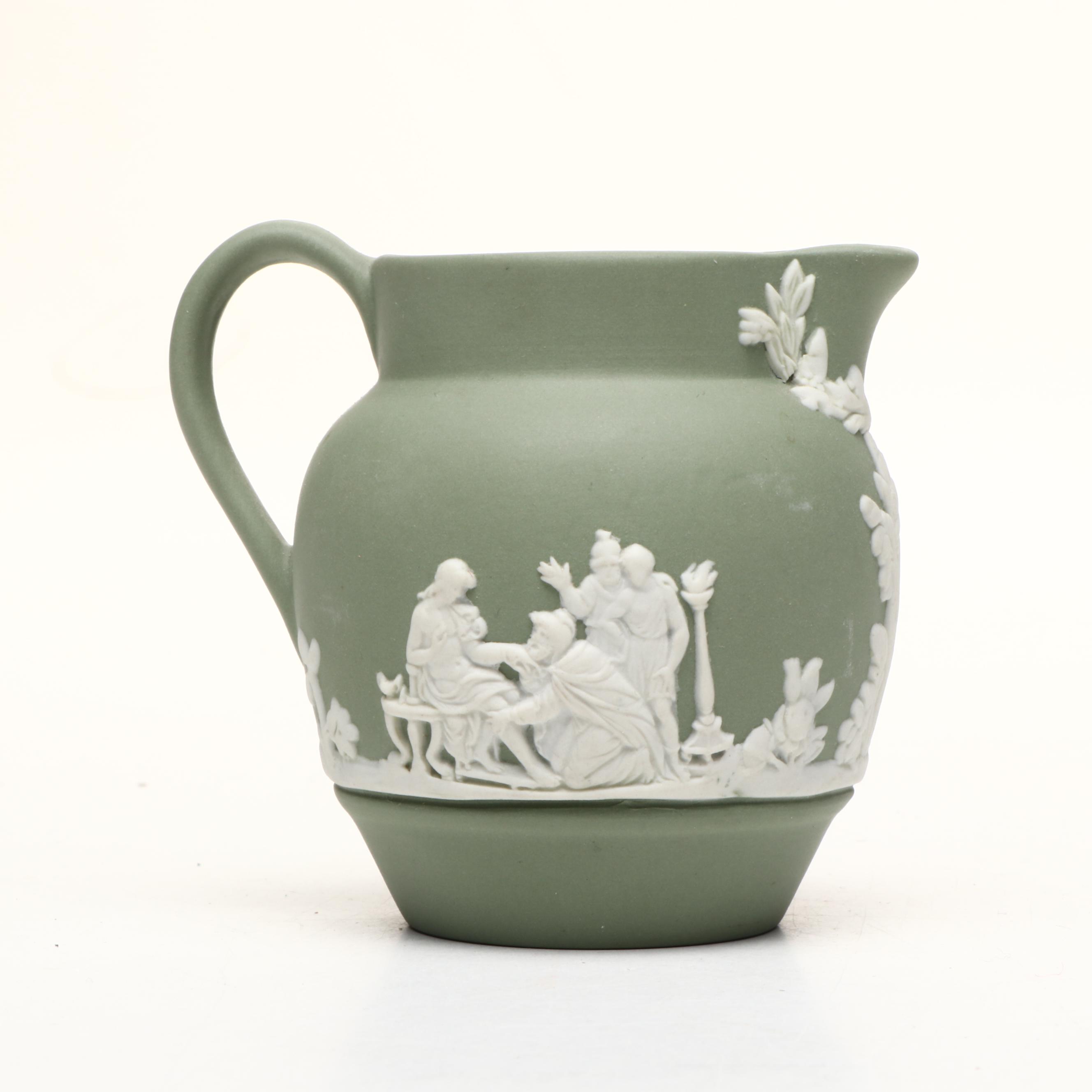 Wedgwood Jasperware Pitcher, Creamer, Bud Vase, and More Table Accessories
