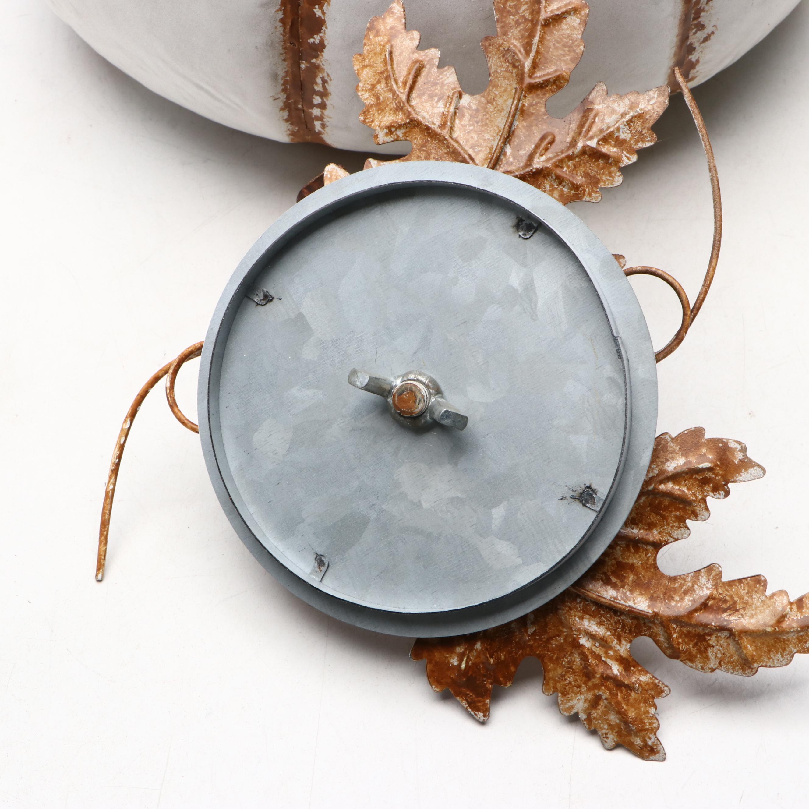 MacKenzie-Childs Painted Metal Porch Pumpkin Container