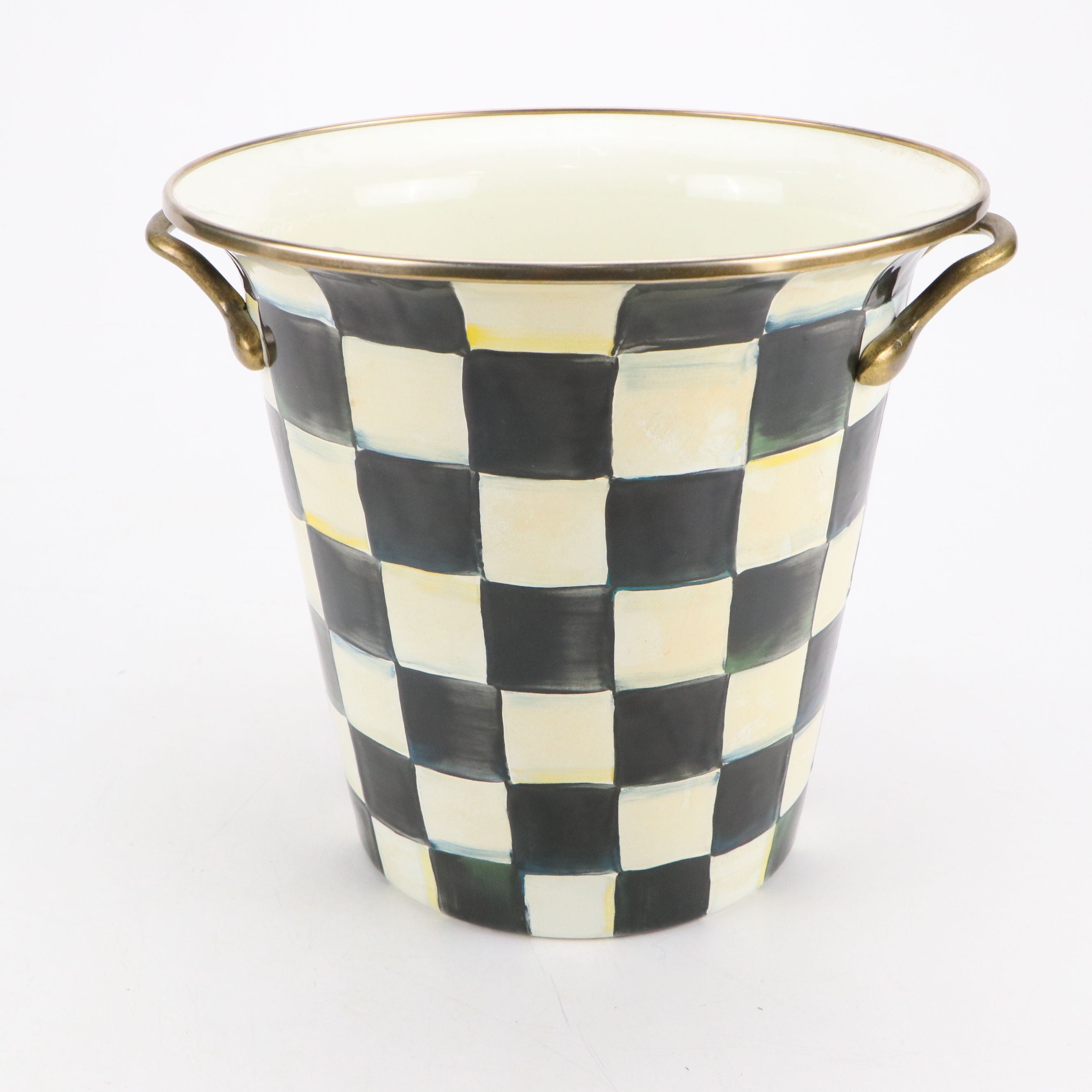 MacKenzie-Childs "Courtly Check" Wall Clock with Pitcher and Ice Bucket