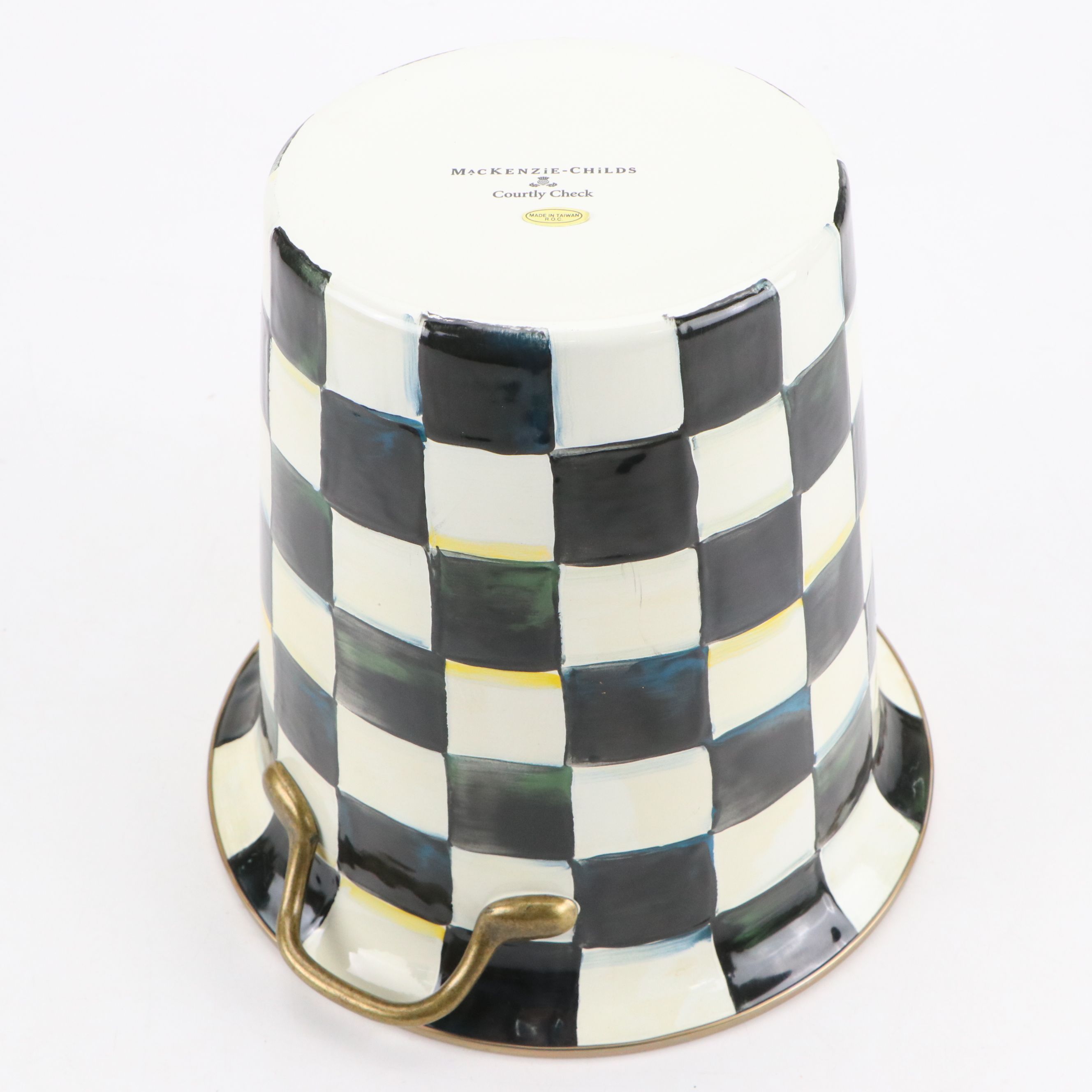 MacKenzie-Childs "Courtly Check" Wall Clock with Pitcher and Ice Bucket