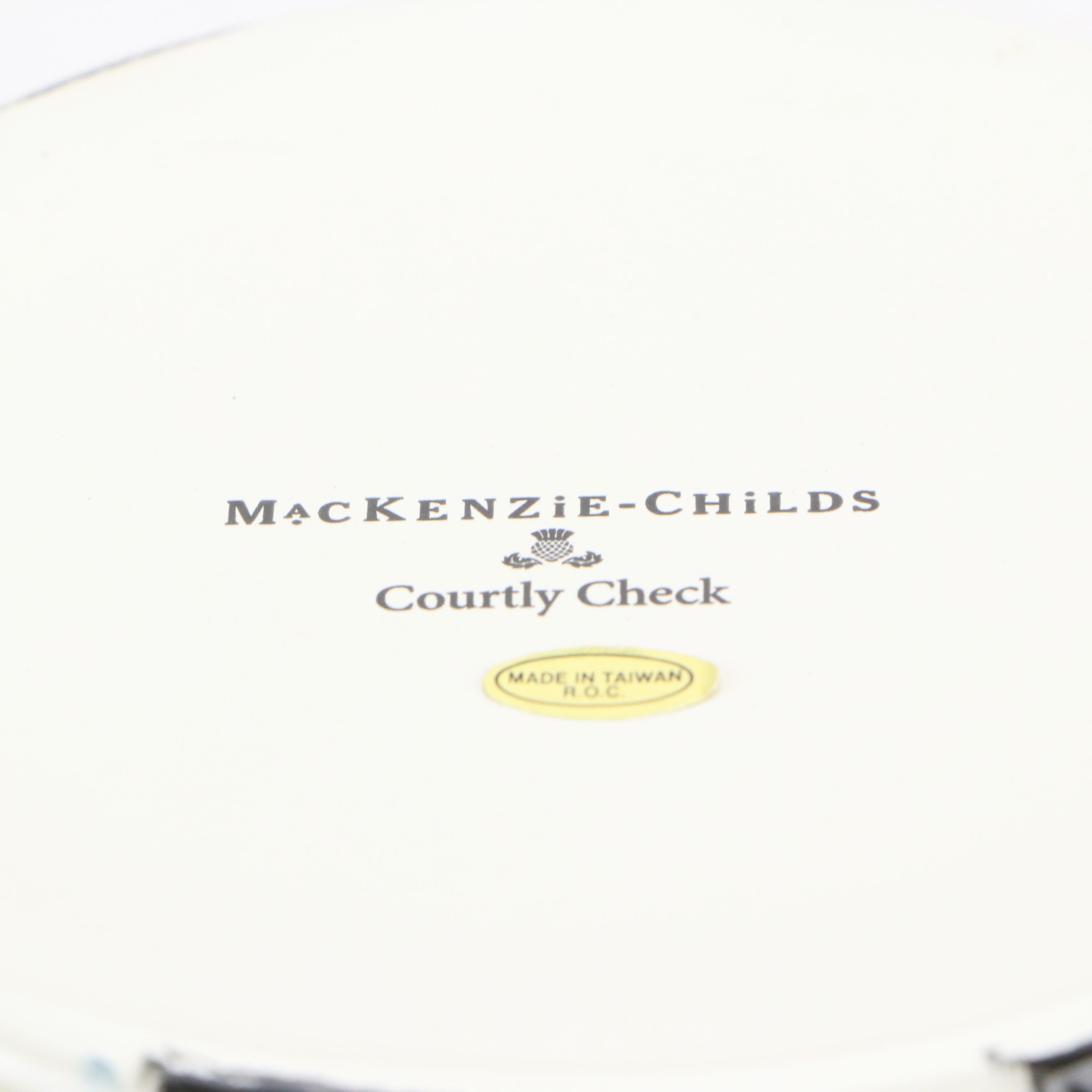 MacKenzie-Childs "Courtly Check" Wall Clock with Pitcher and Ice Bucket