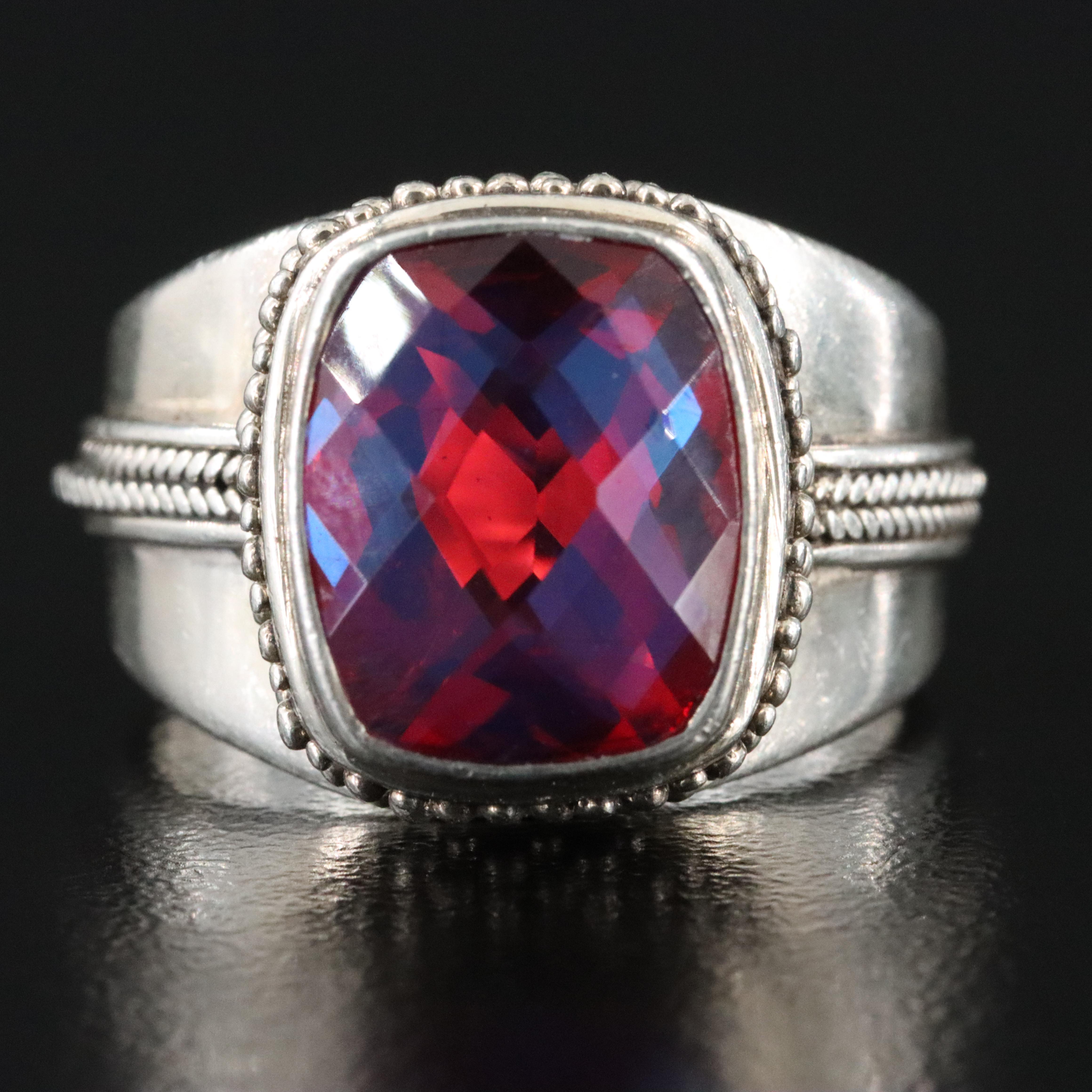 Sarda Sterling Topaz Ring