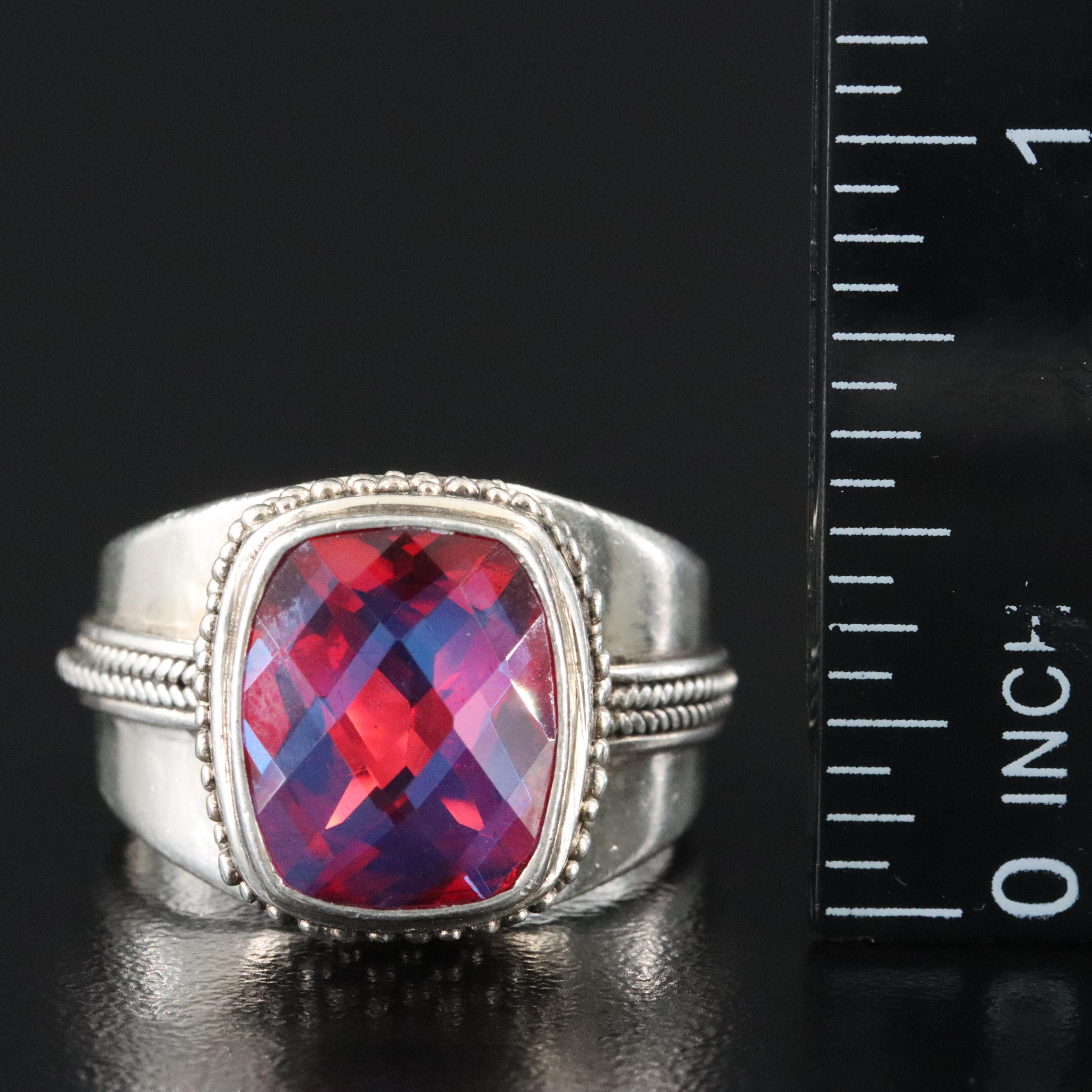 Sarda Sterling Topaz Ring