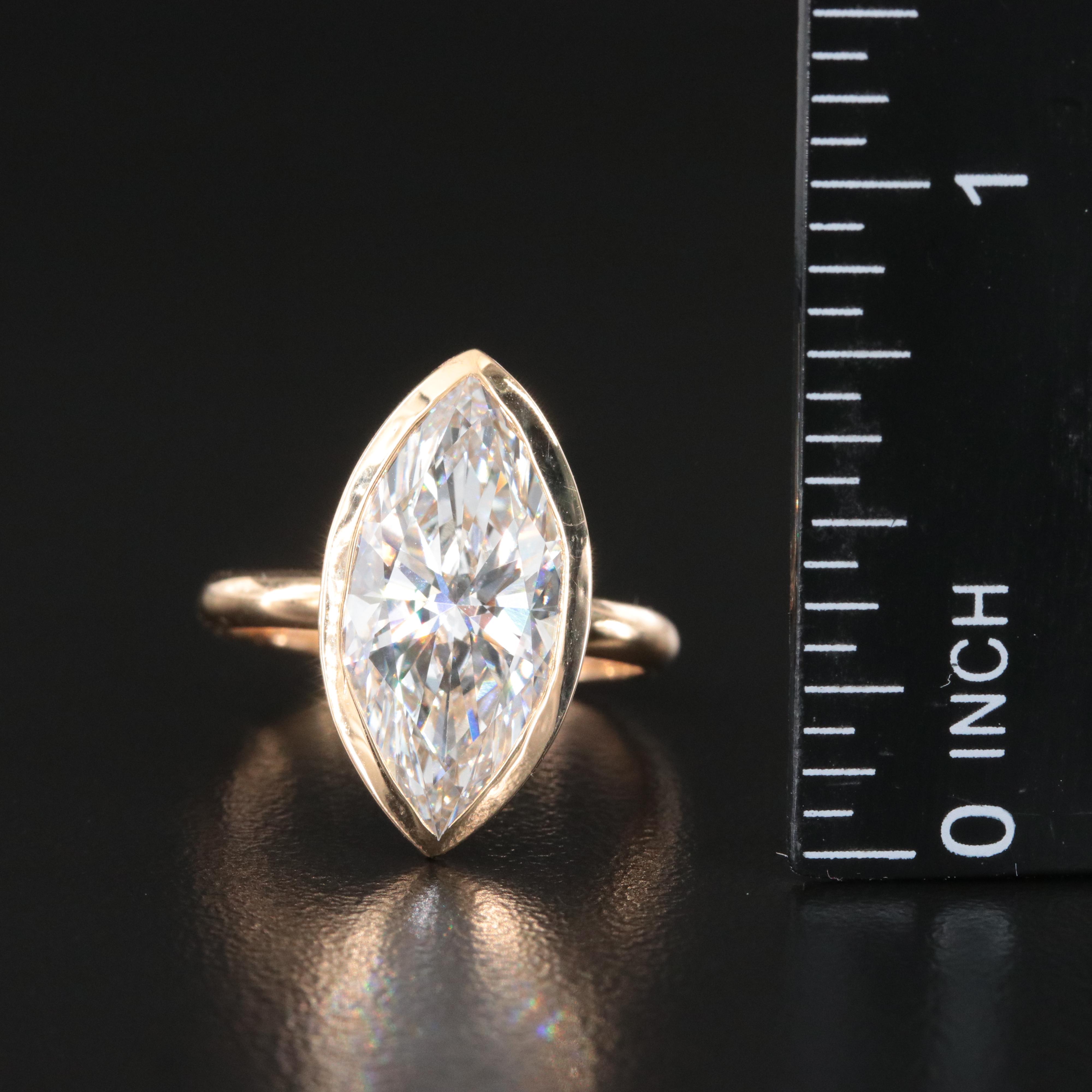 18K 4.86 CT Lab Grown Diamond Solitaire Ring with IGI Report