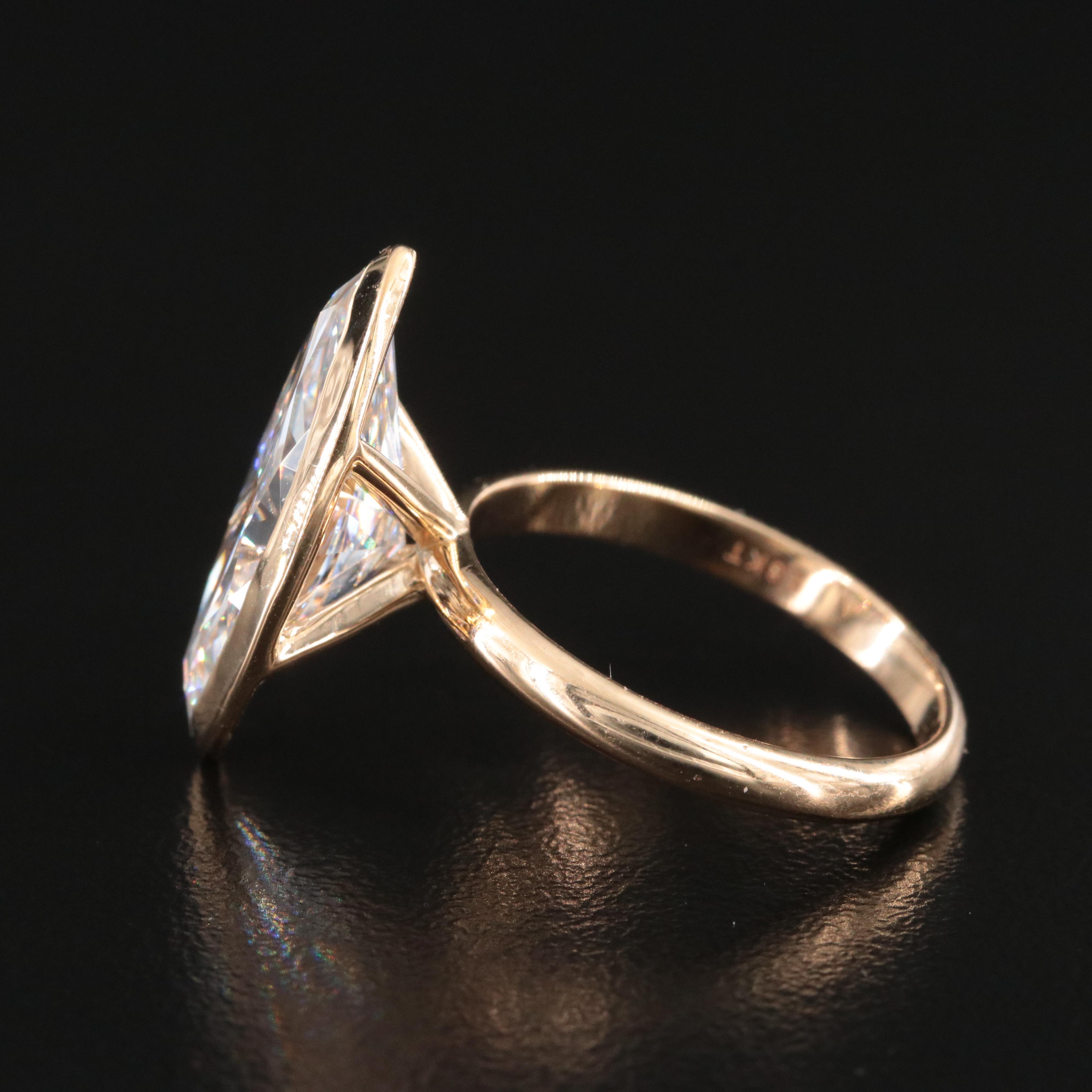 18K 4.86 CT Lab Grown Diamond Solitaire Ring with IGI Report