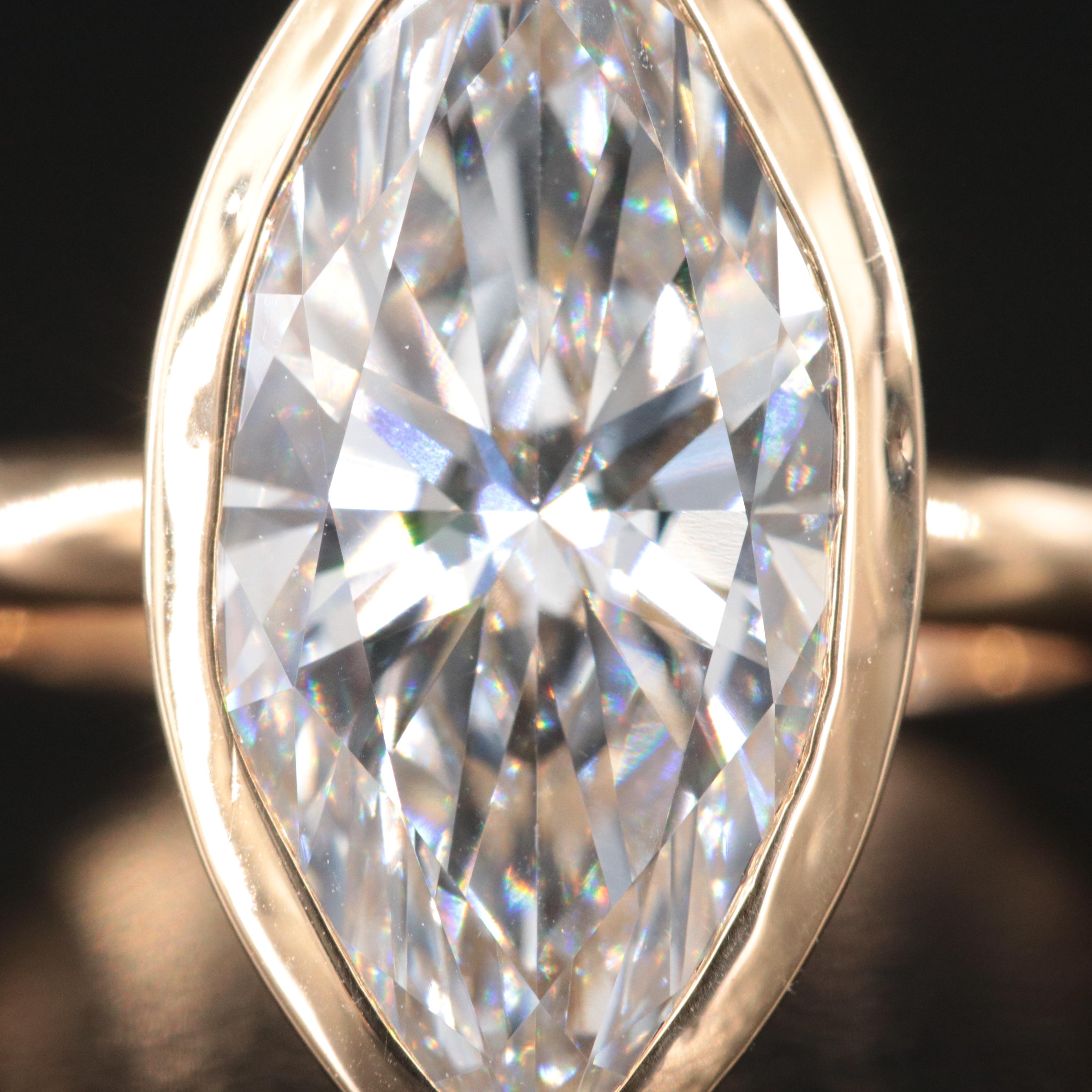 18K 4.86 CT Lab Grown Diamond Solitaire Ring with IGI Report