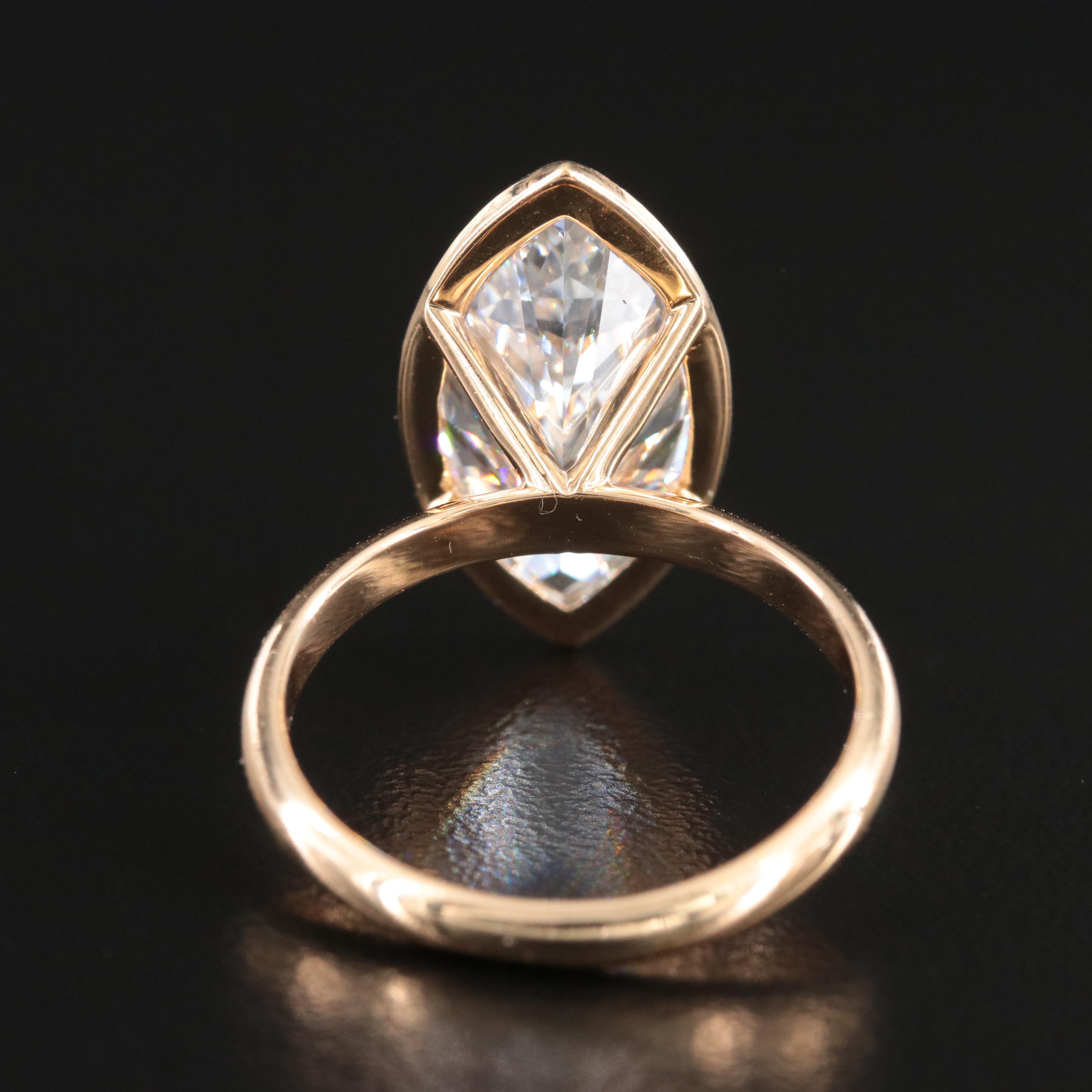 18K 4.86 CT Lab Grown Diamond Solitaire Ring with IGI Report