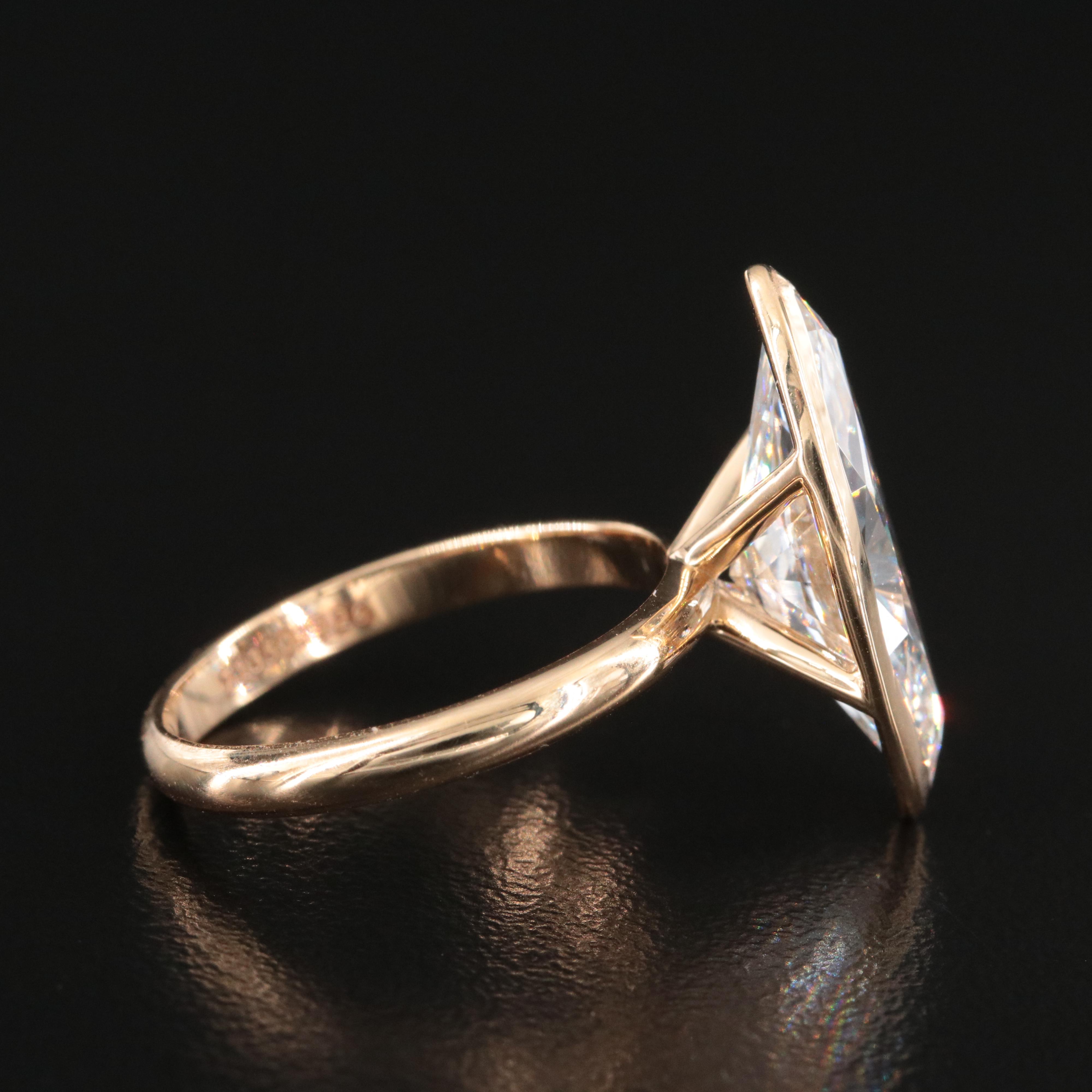 18K 4.86 CT Lab Grown Diamond Solitaire Ring with IGI Report