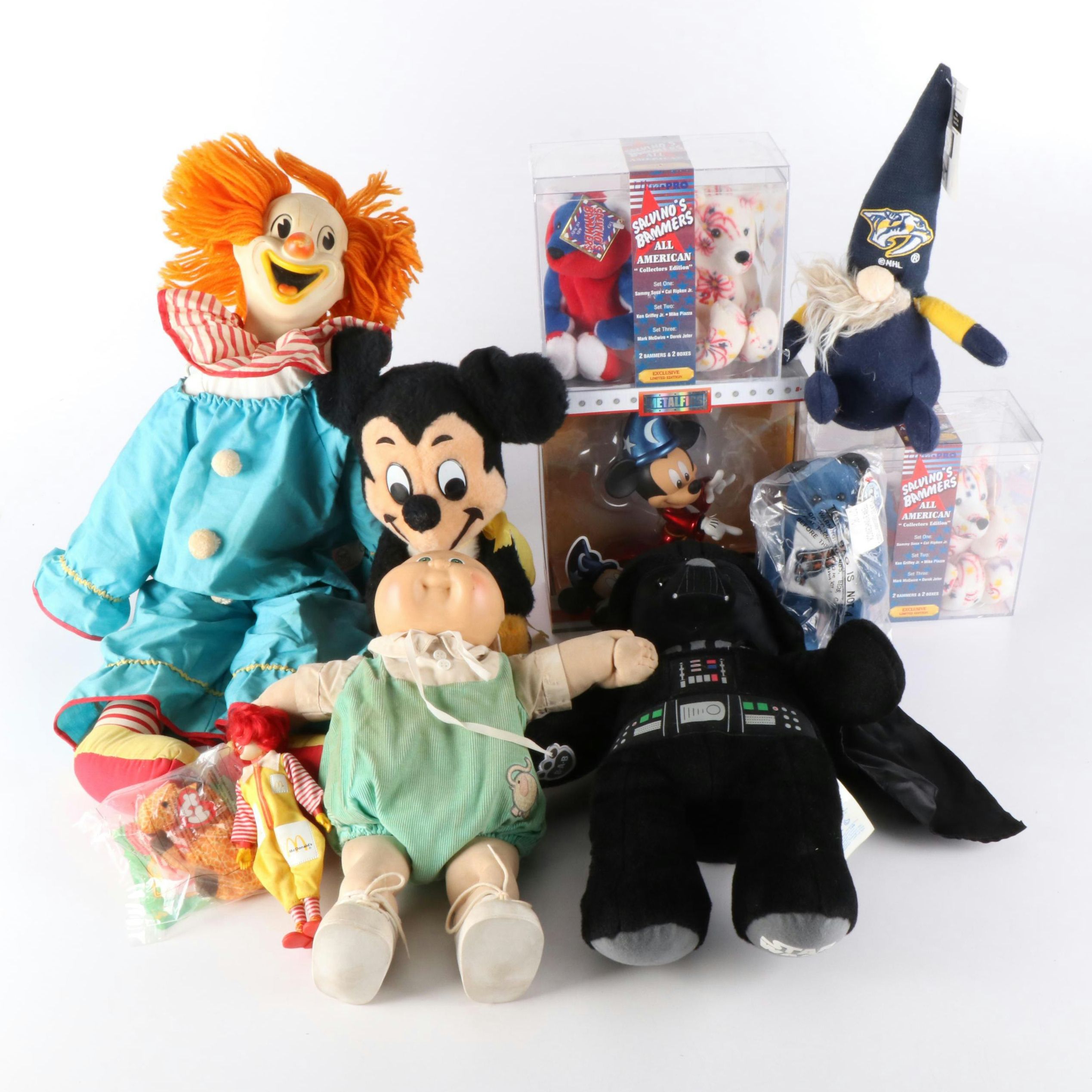 Darth Vader Bear with Collection of Stuffed Toys